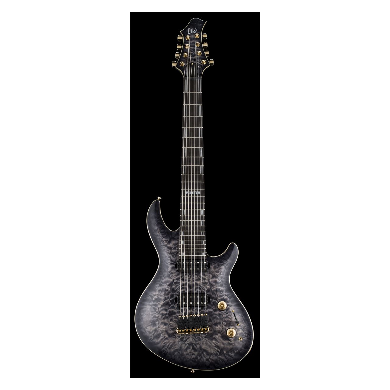 JR-608 QM FBSB - 8-Saiter E-Gitarre in Faded Blue Sunburst