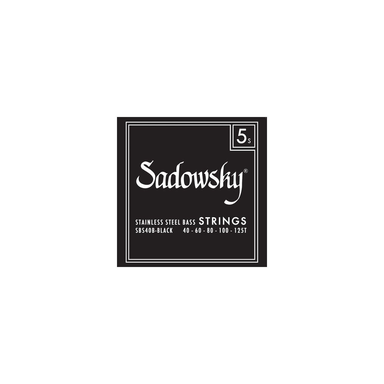 Black Label Bass String Set, Stainless Steel, Taperwound - 5-String, 040-125 