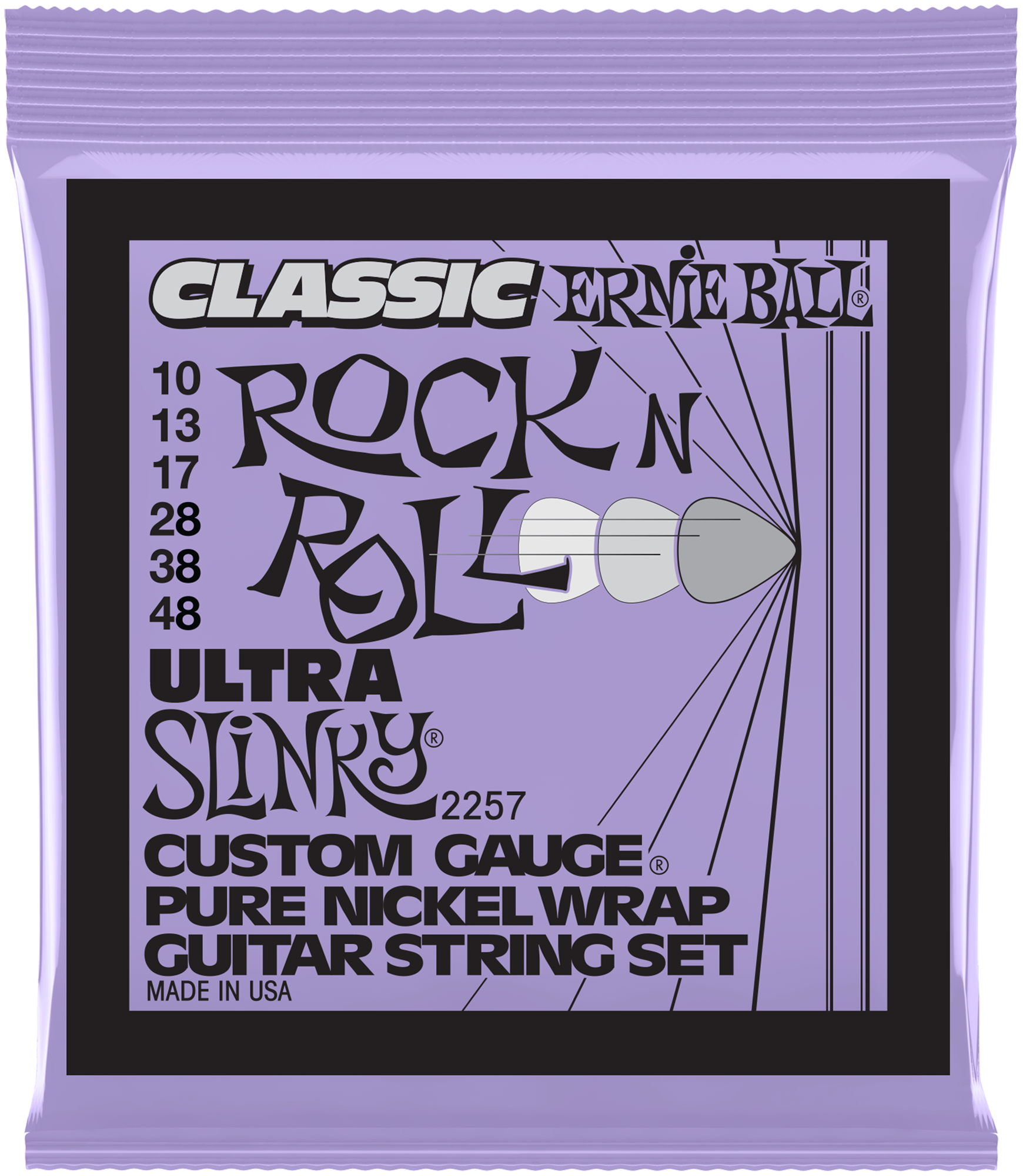 Saitensatz E-Gitarre, Ultra Slinky Classic Rock n Roll 10-48 
