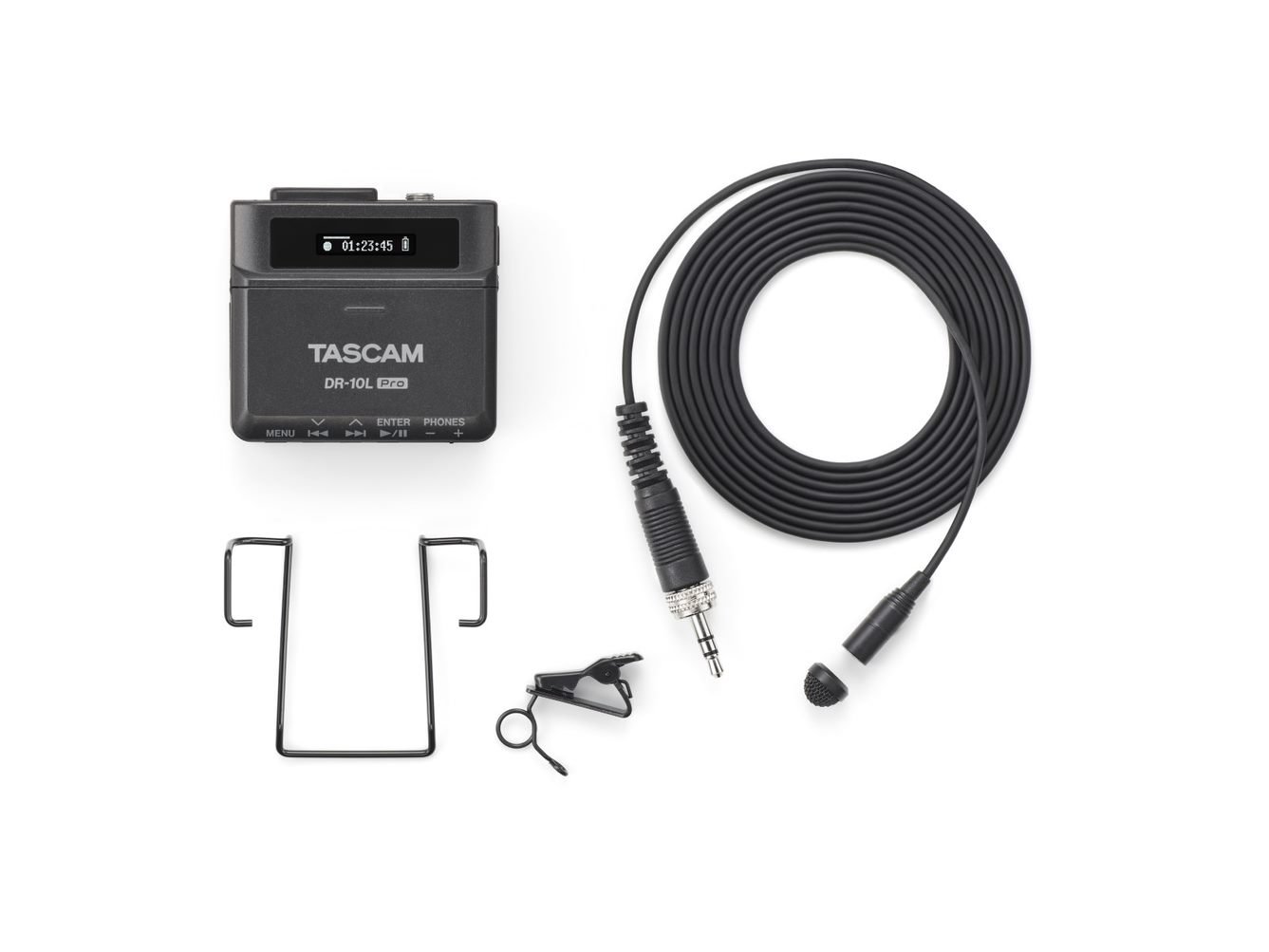 DR-10L Pro 32-Bit-Float-Audiorecorder mit Lavalier-Mikrofon