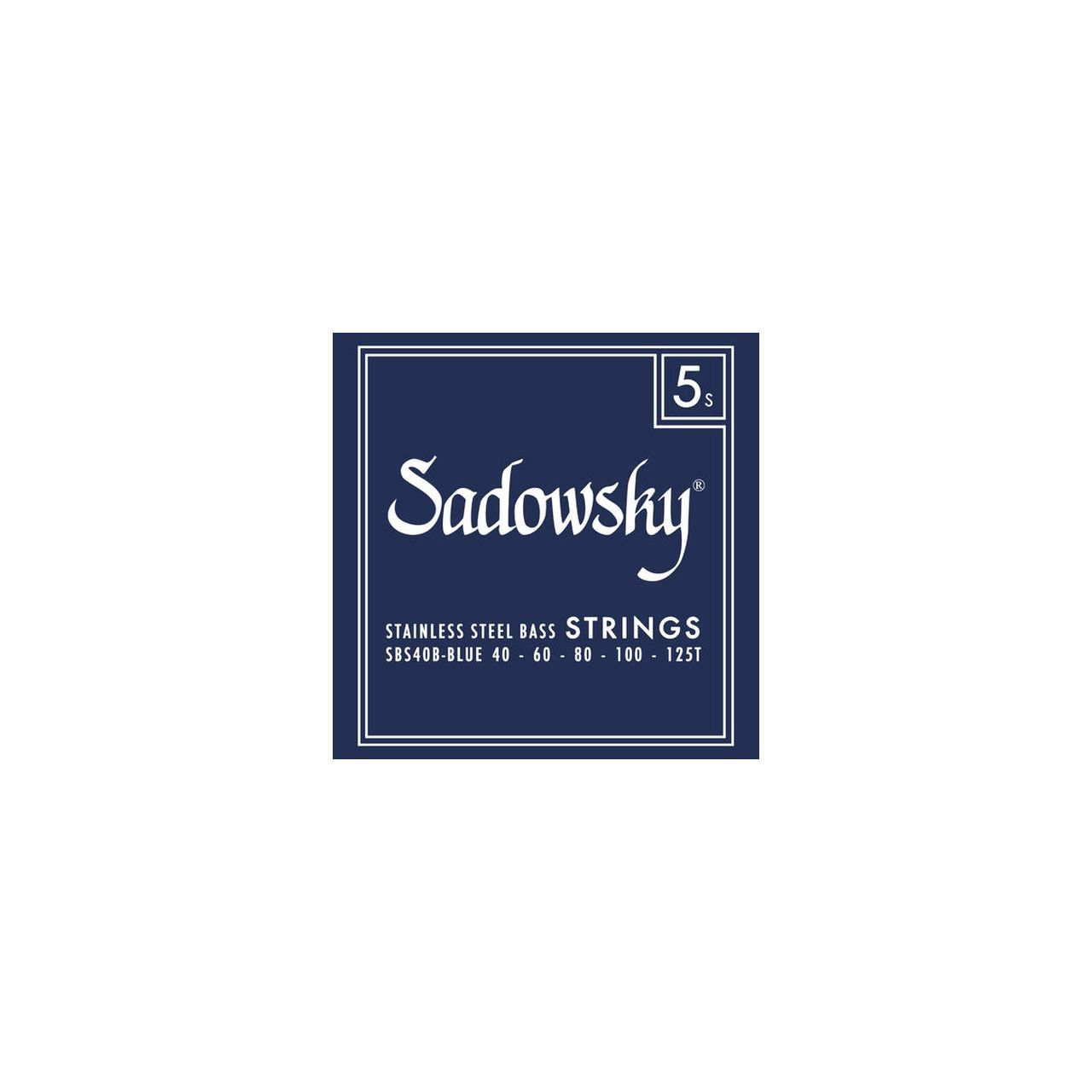 Blue Label Bass String Set, Stainless Steel, 5-Saiter, 040-125