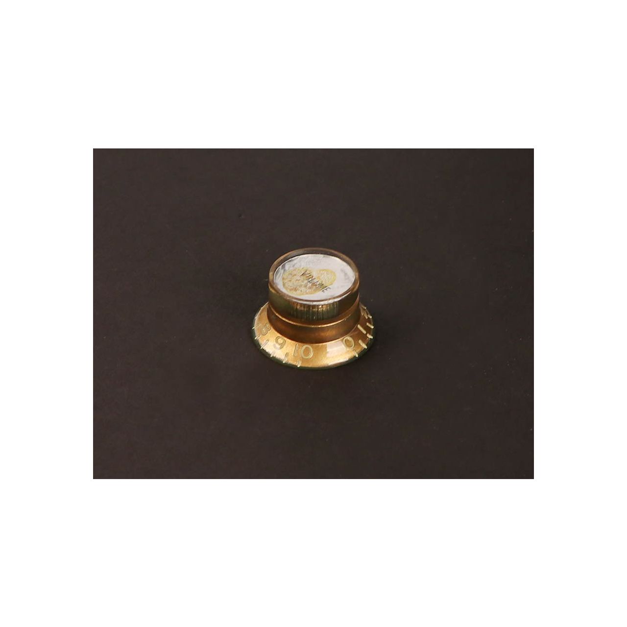 Potiknopf, LP/SG style, gold with silver cap, relic, Volume, inch size for USA pots 