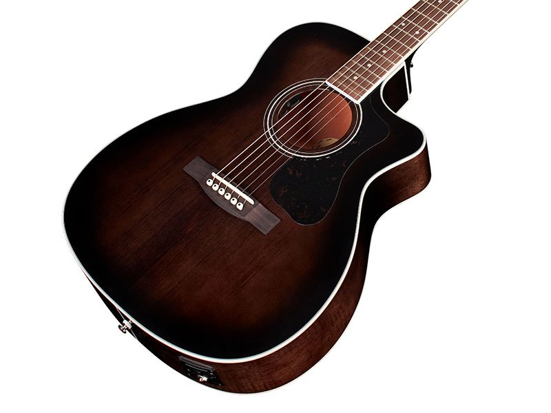 OM-260CE Deluxe Flamed Mahogany Trans Black Burst