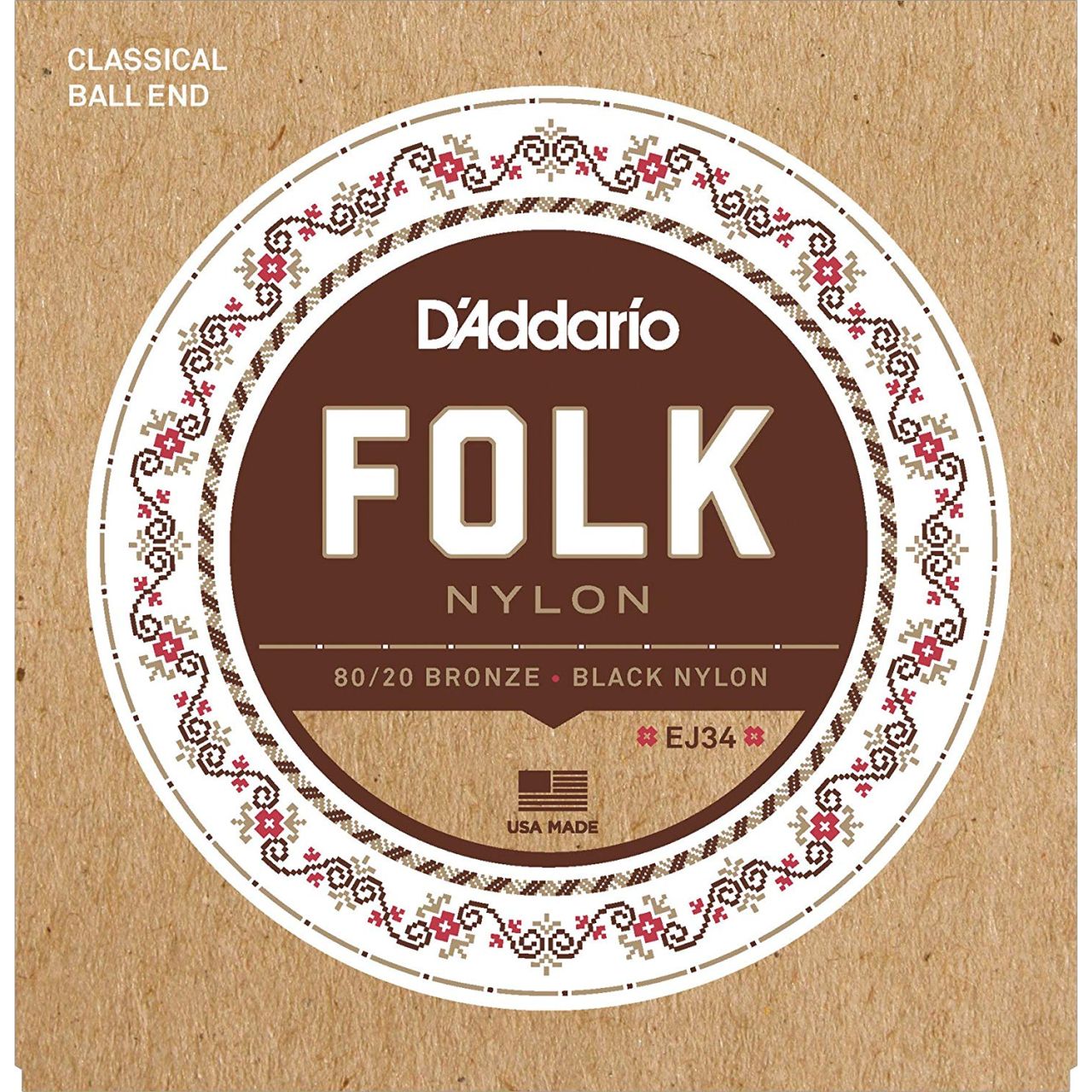 EJ34 Folk Nylon Bronze - Saitensatz für Konzertgitarre
