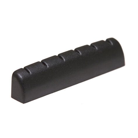 Black TUSQ XL LT-6143-00 - Acoustic/Electric Guitar Nut, Flat, Slotted, 1/4" thick - Luthier's Pack,