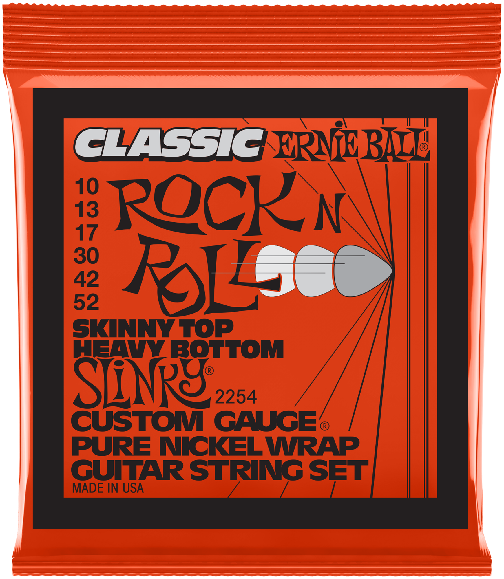 Saitensatz E-Gitarre Skinny Top Slinky Classic Rock n Roll 10-52