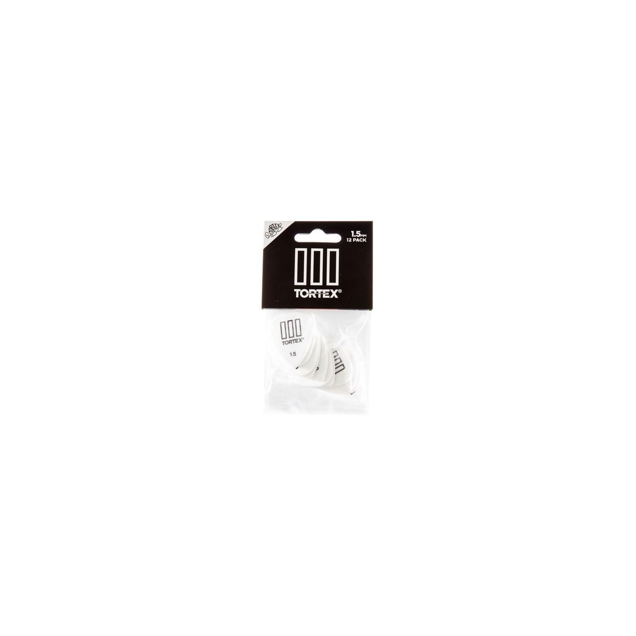 Tortex III Standard Picks, Player's Pack, 12 pcs., white, 1.50 mm