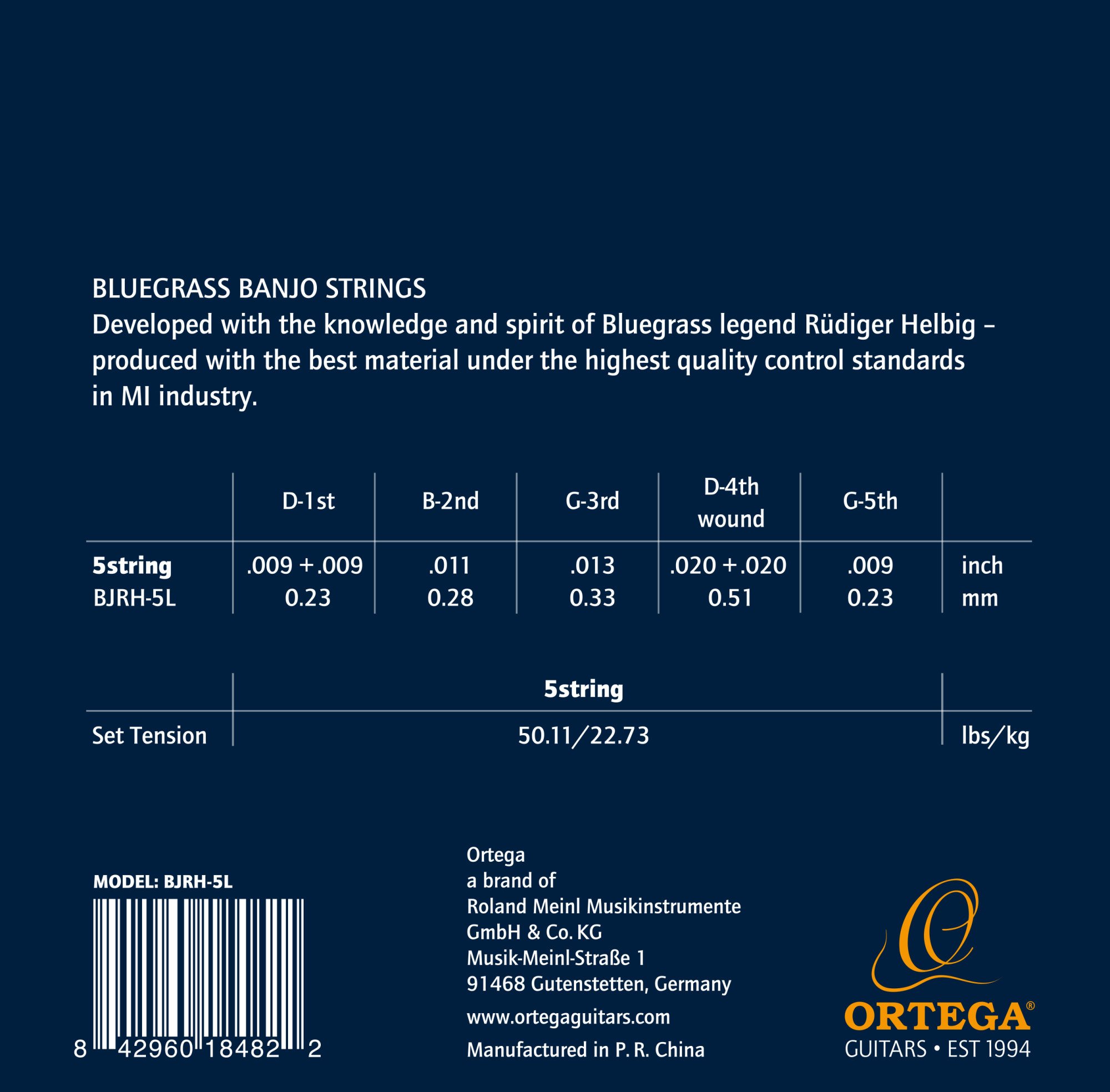 Rüdiger Helbig Signature Bluegrass Banjo Strings - Light