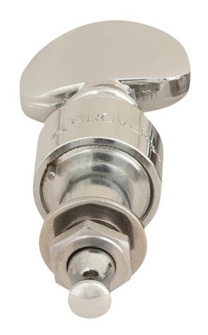 121C5 Geared Banjo Pegs with Metal Button - 5 pcs. - Chrome