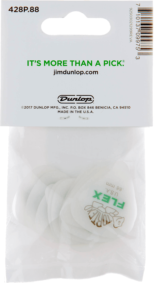 Tortex Flex Picks, Player´s Pack, 12 pcs., white, 0.88 mm