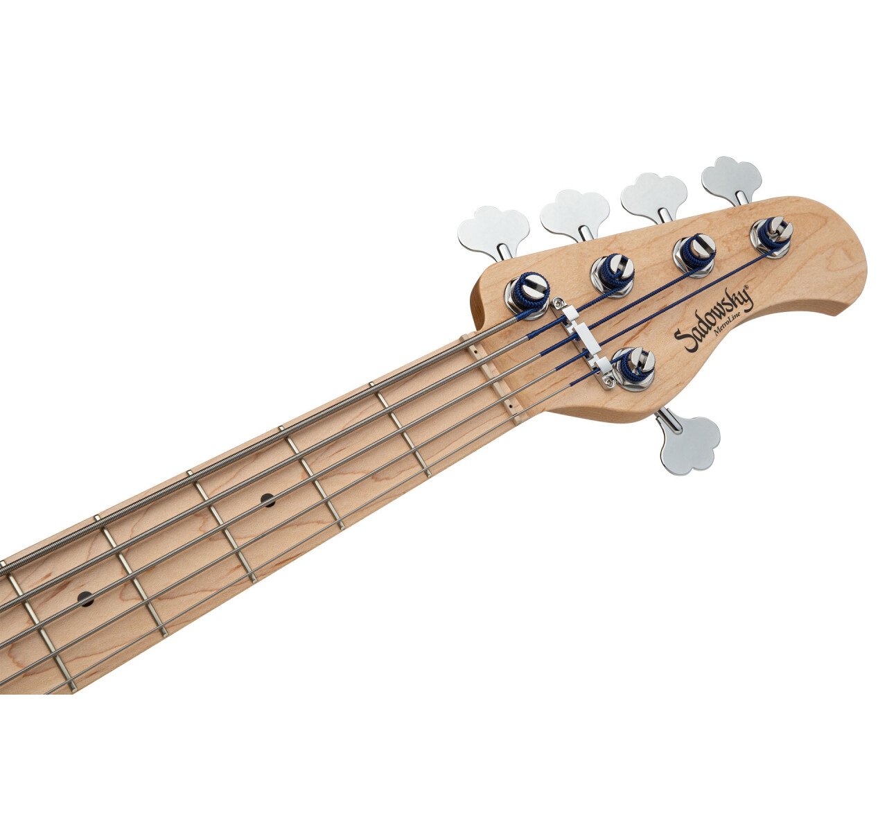 MetroLine 24-Fret Vintage J/J Bass, Swamp Ash Body, 5-String - Solid Olympic White High Polish
