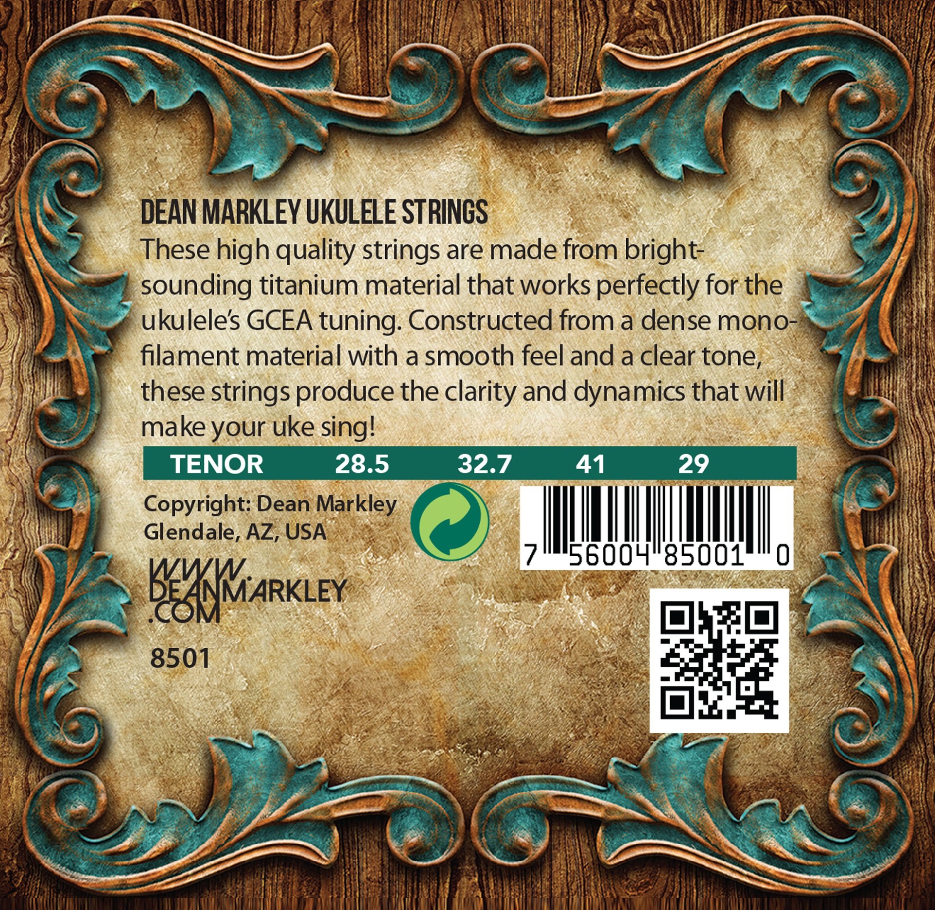 Ukulele - 8502 - Ukulele String Set, Nylon, Concert