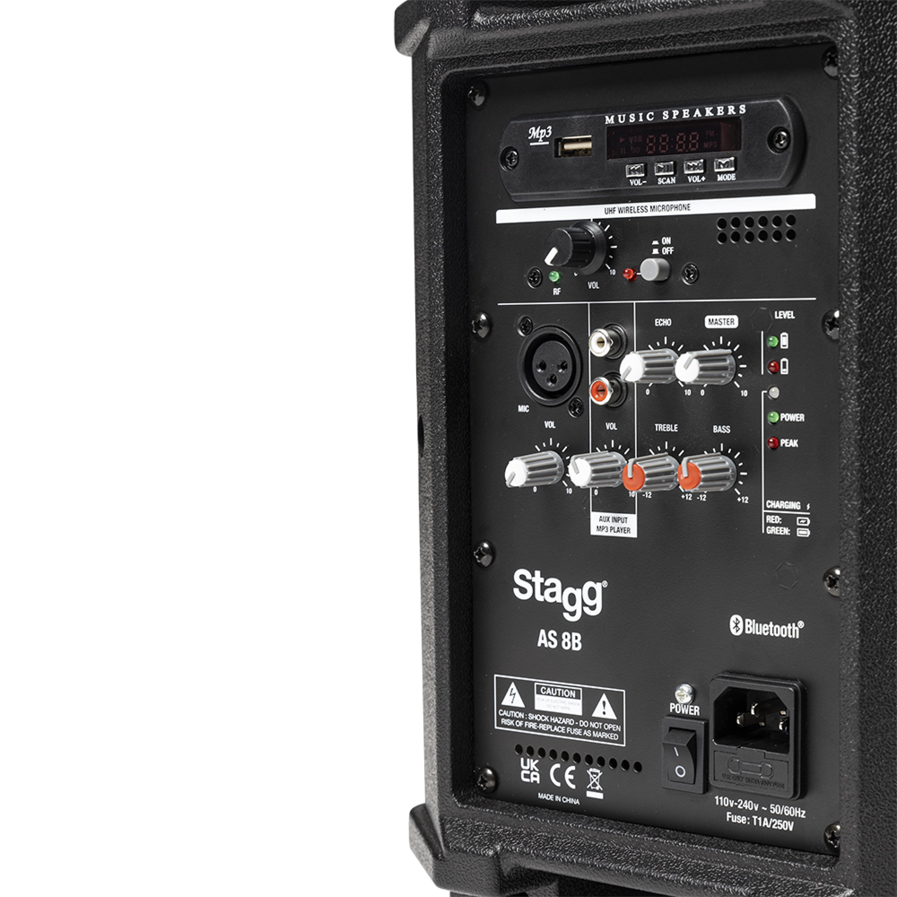 AS8B EU 8" aktiver 2-weg Speaker mit Akku