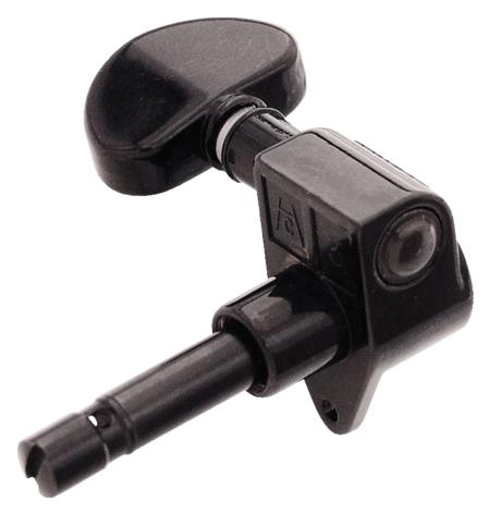 106BC Original Locking Rotomatics with Round Button - Guitar Machine Heads, 3 + 3 - Black Chrome