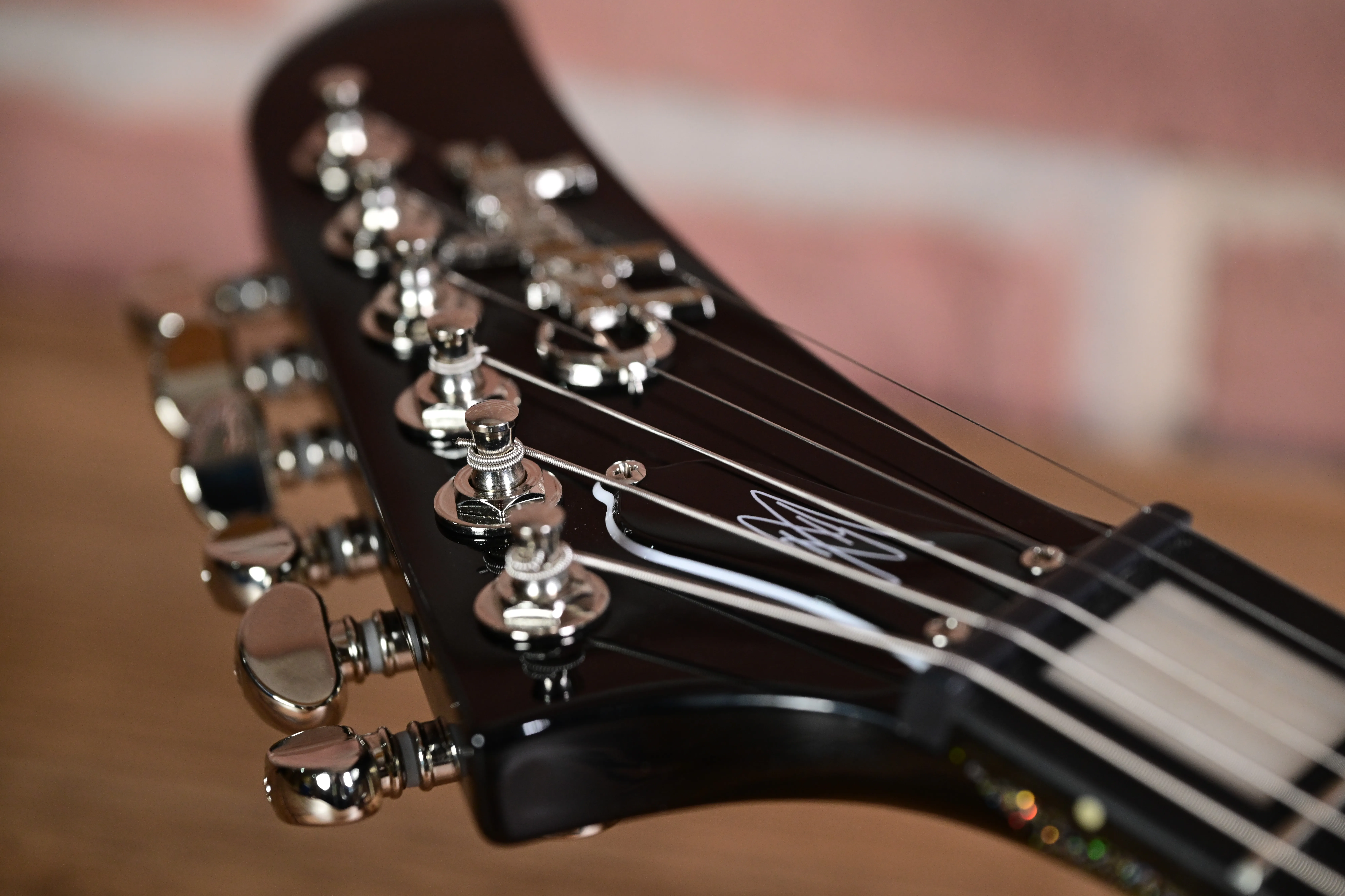 Lzzy Hale Explorer Custom Black Diamond Holographic Sparkle