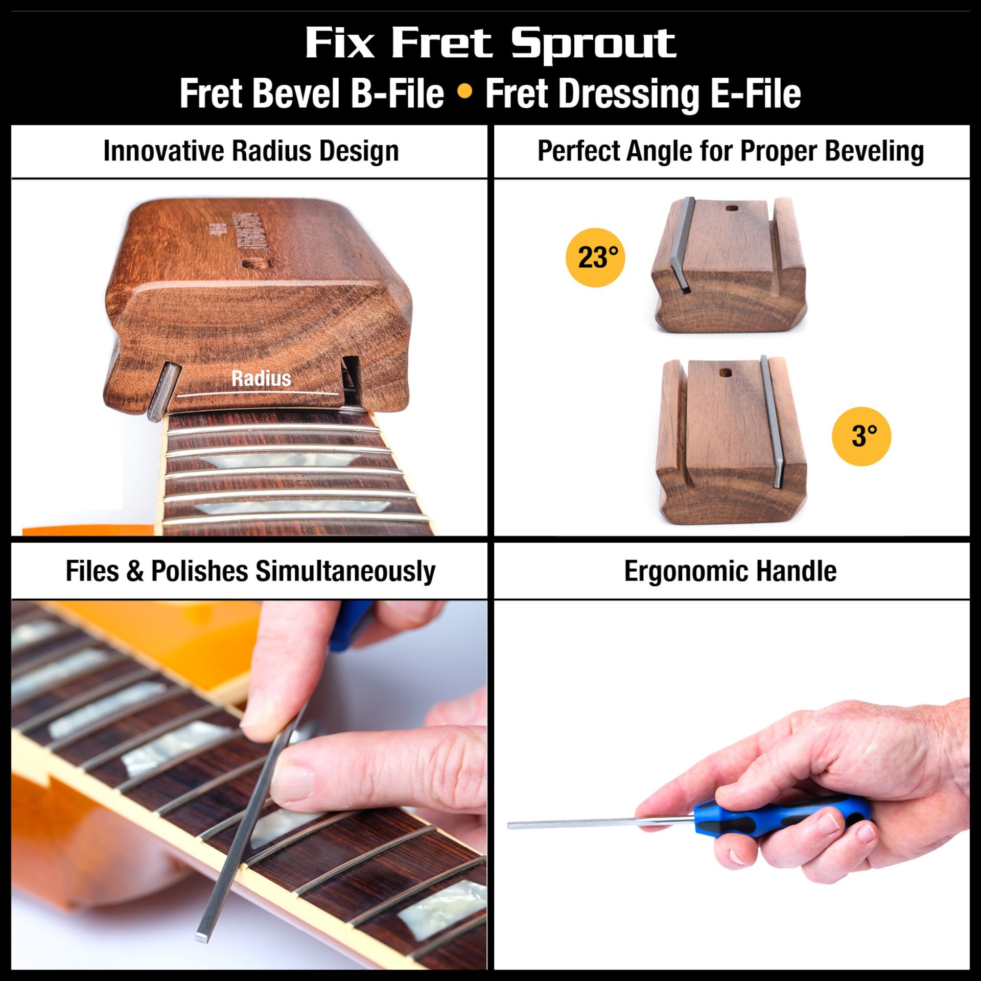 Premium Guitar Tech Fret Tool Set MN880