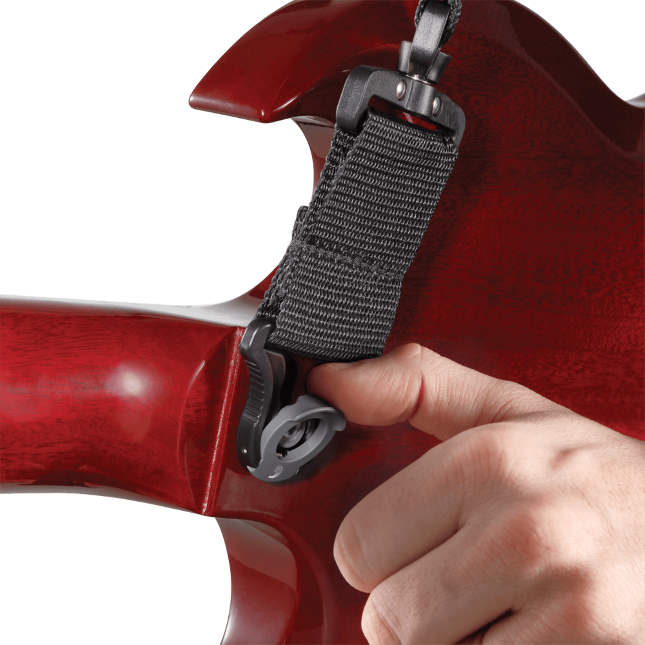 Auto Lock Swivel Polypro Gitarrengurt, Schwarz