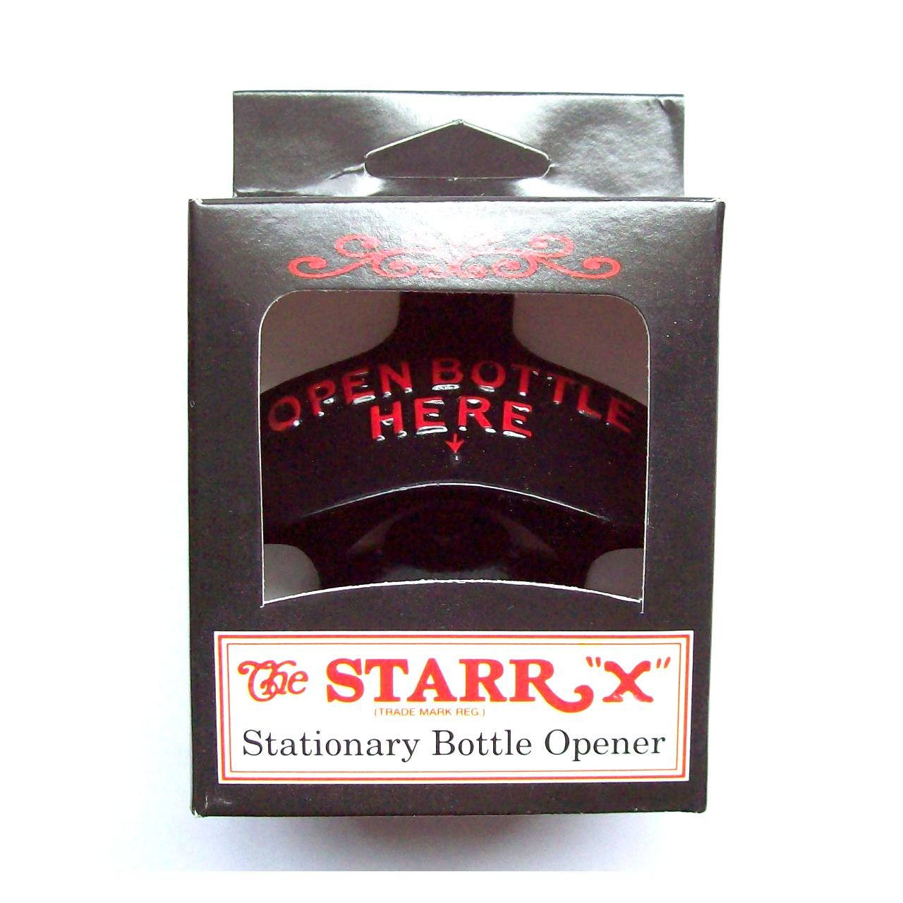 Starr X Wandflaschenöffner "Open Bottle" Here Schwarz