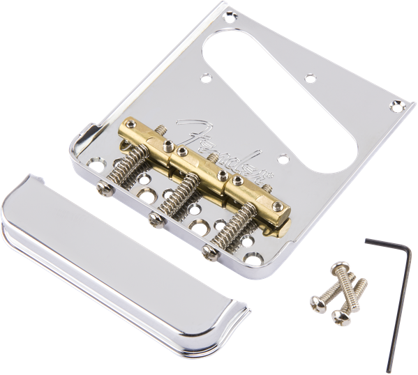 3-Saddle American Pro Telecaster® Bridge Assembly, Chrome