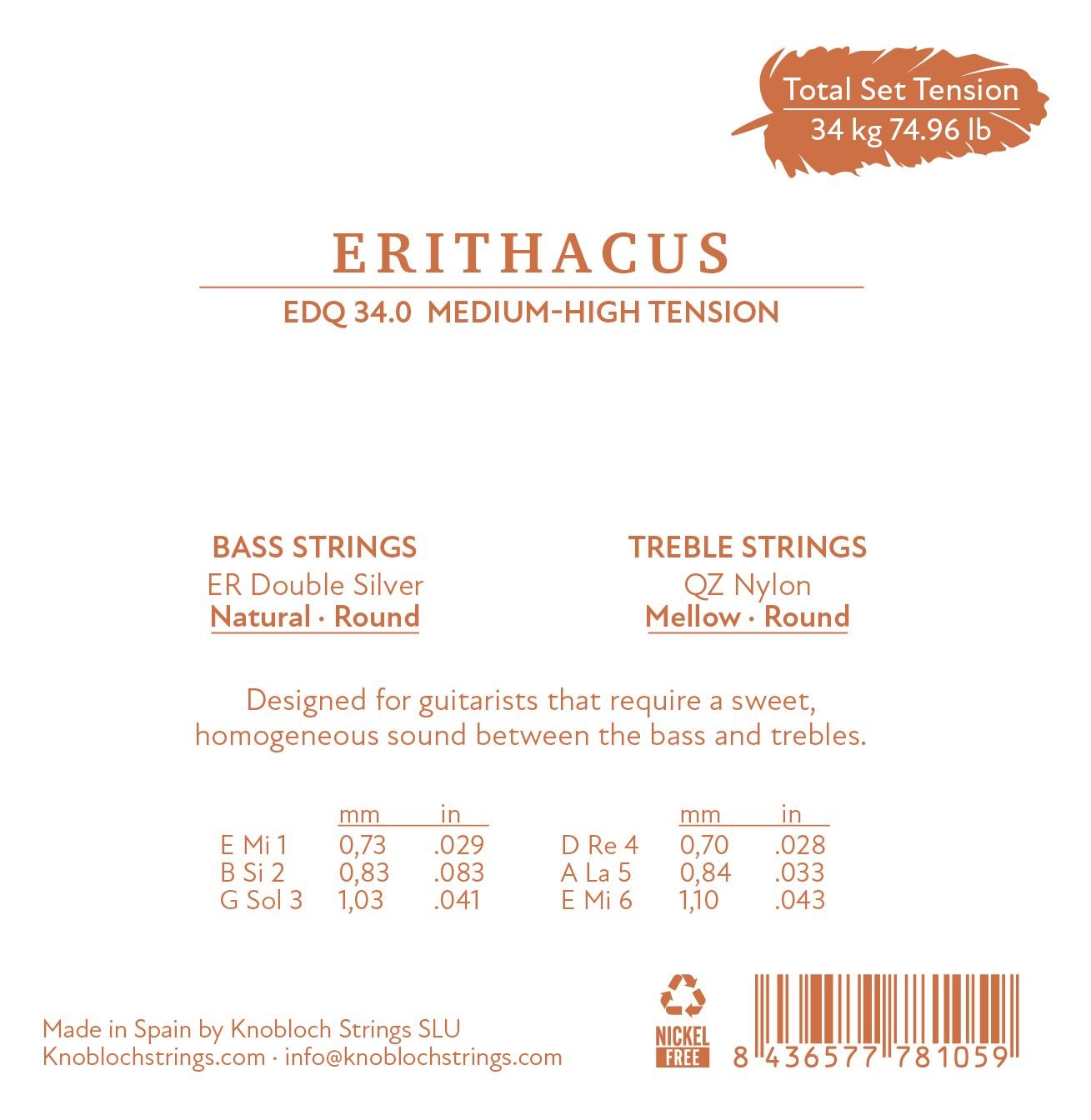 Erithacus Line EDQ34.0 Medium-High Tension