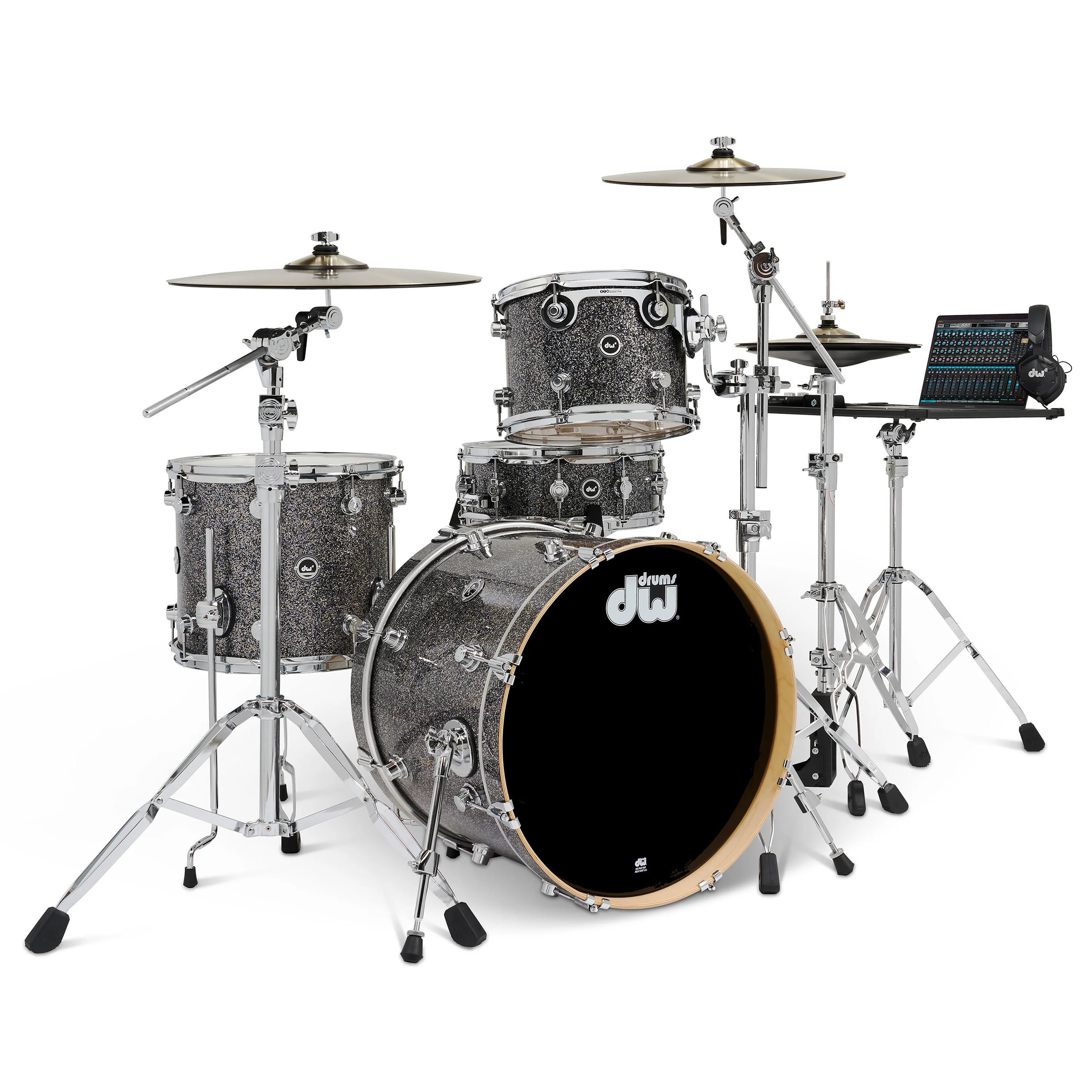 Black Galaxy | 4-tlg Drum Kit Set mit 3 Becken