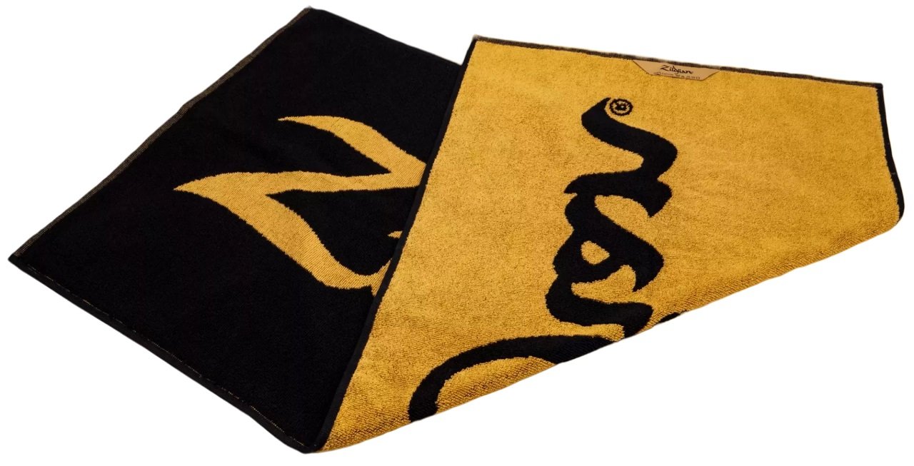 Handtuch, schwarz-gold, Logo