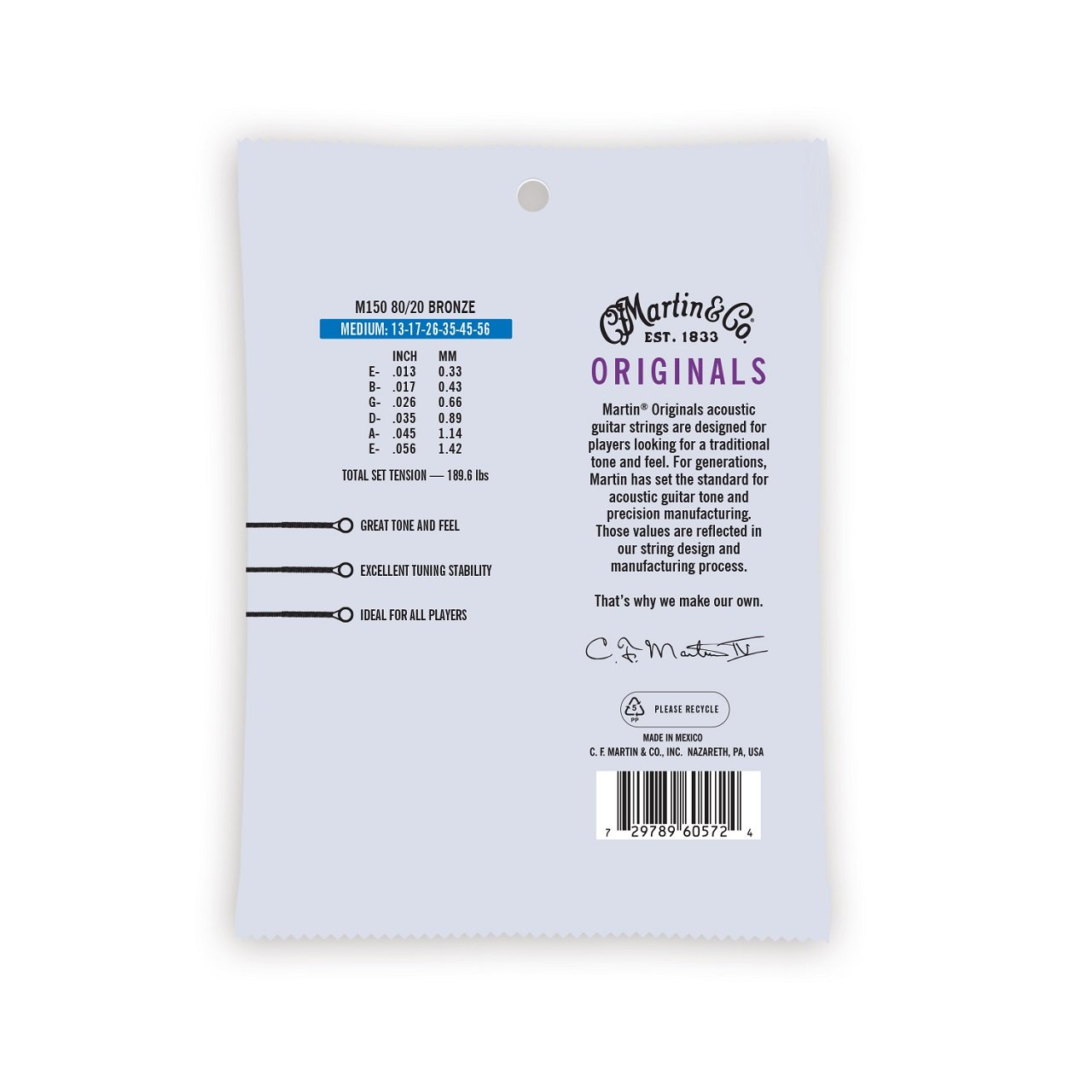 M-150 80/20 Bronze Satz 013"-056"- Medium