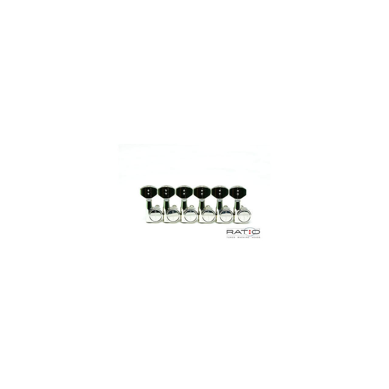 Ratio Electric Guitar Machine Heads Mini Contemporary Button - Nickel