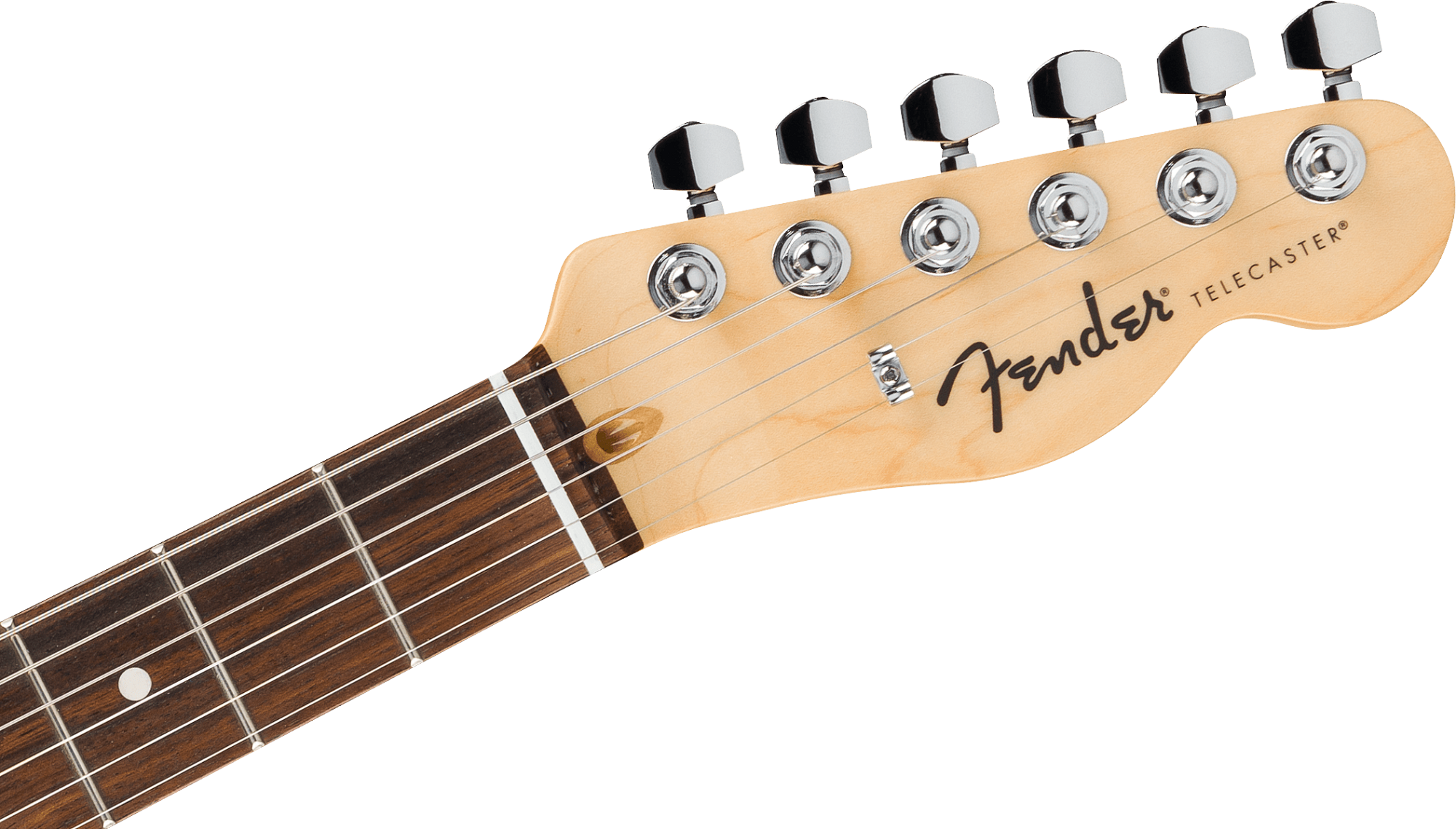 Kopfplatte der Fender Standard Telecaster mit Fender Logo
