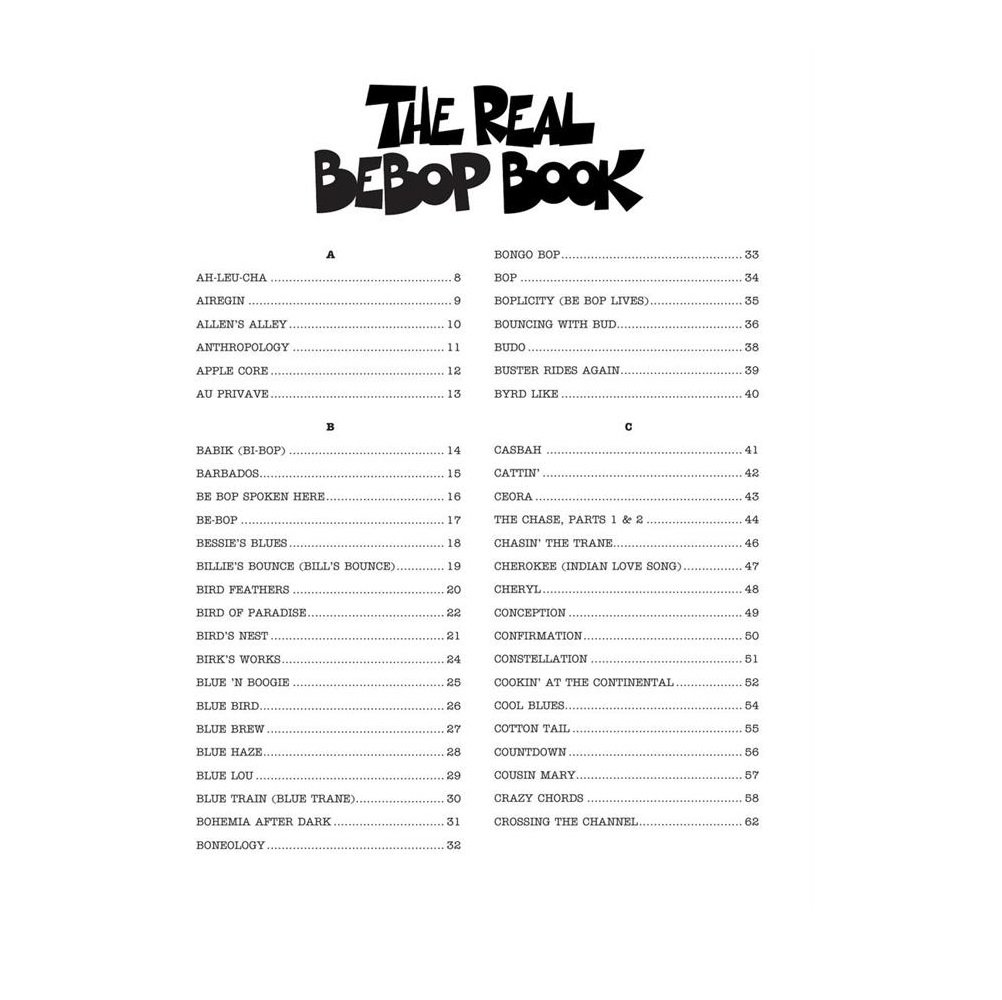 The Real Bebop Book - Bb Edition