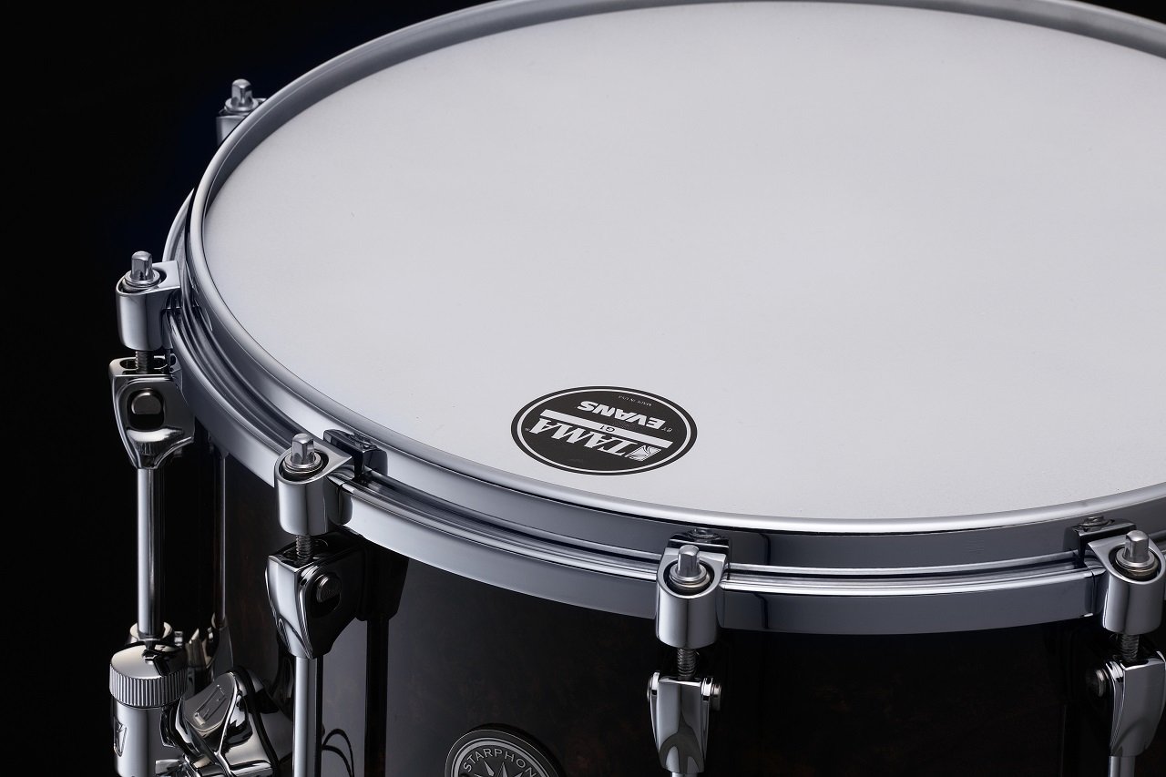 Starphonic Walnut Snaredrum 14" x 7" Gloss Black Walnut Burl