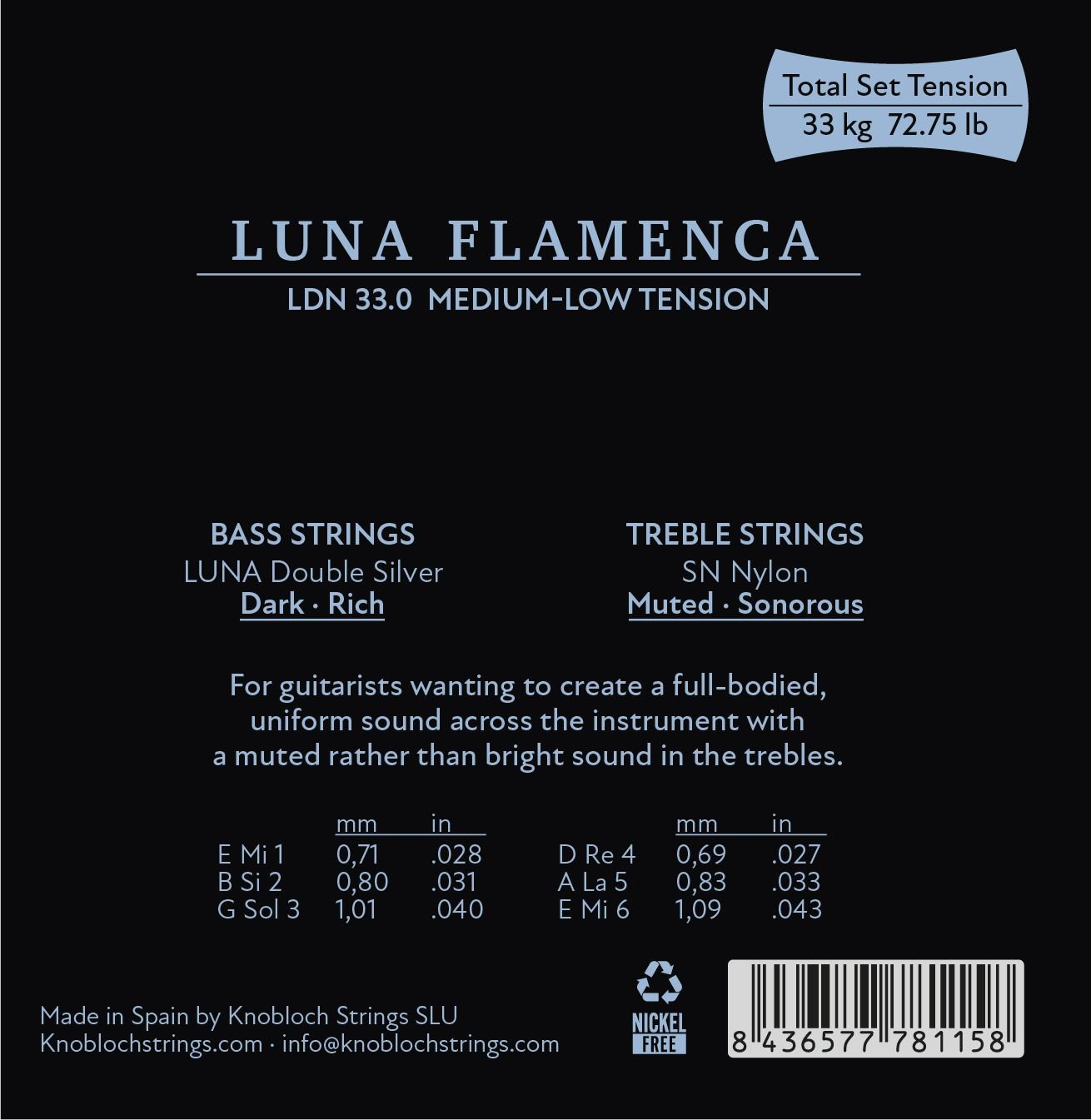 Luna Flamenca Line LDN33.0, Medium-Low Tension