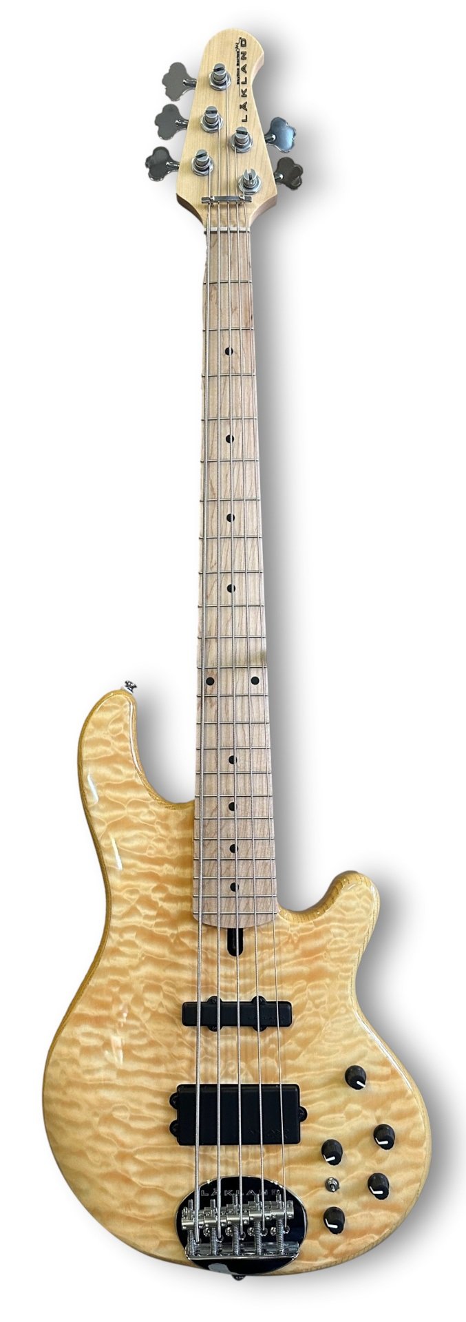 Skyline 55-02 Deluxe Bass, 5-String - Quilted Maple Top, Natural Gloss