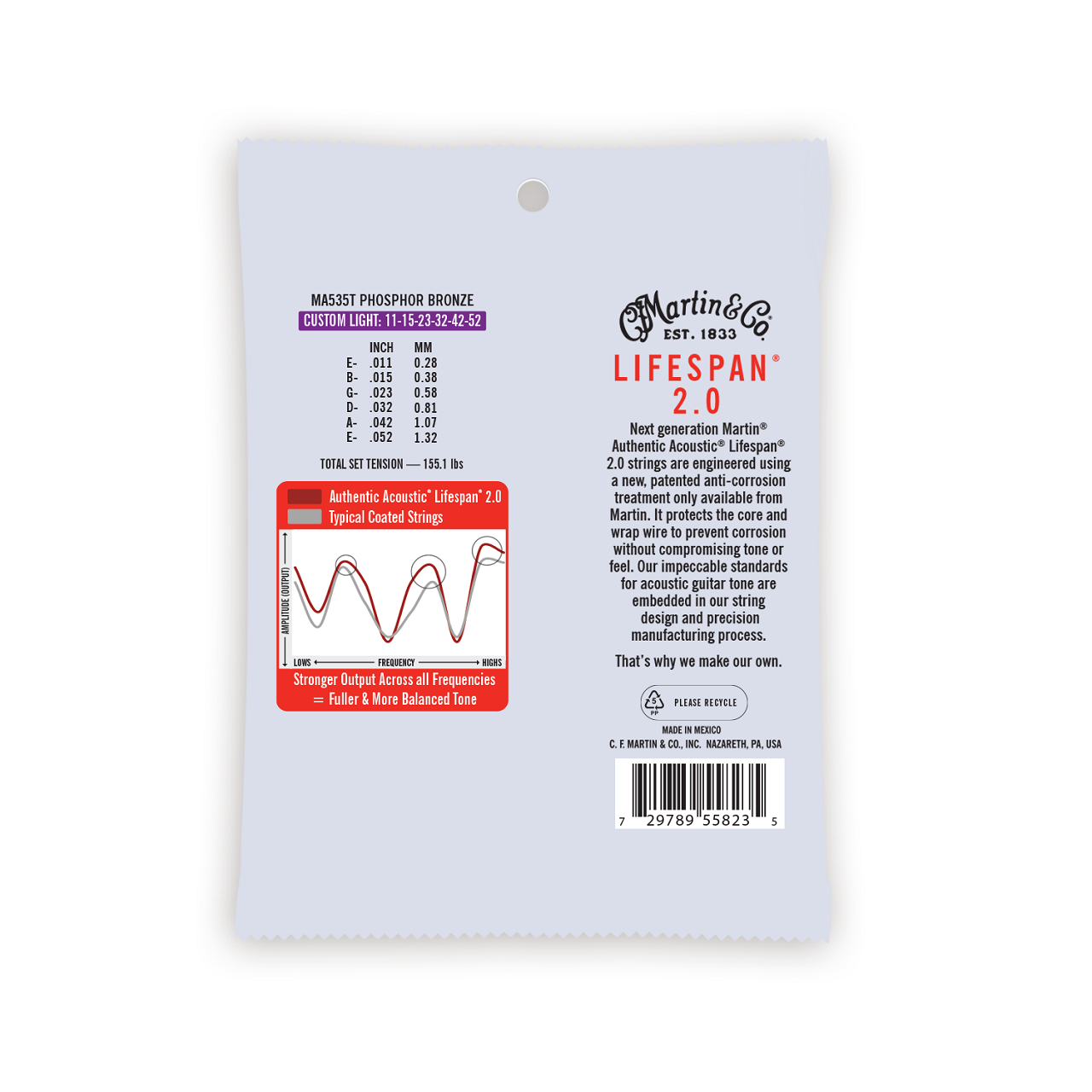 MA535T Authentic Acoustic Lifespan Custom Light 011-052