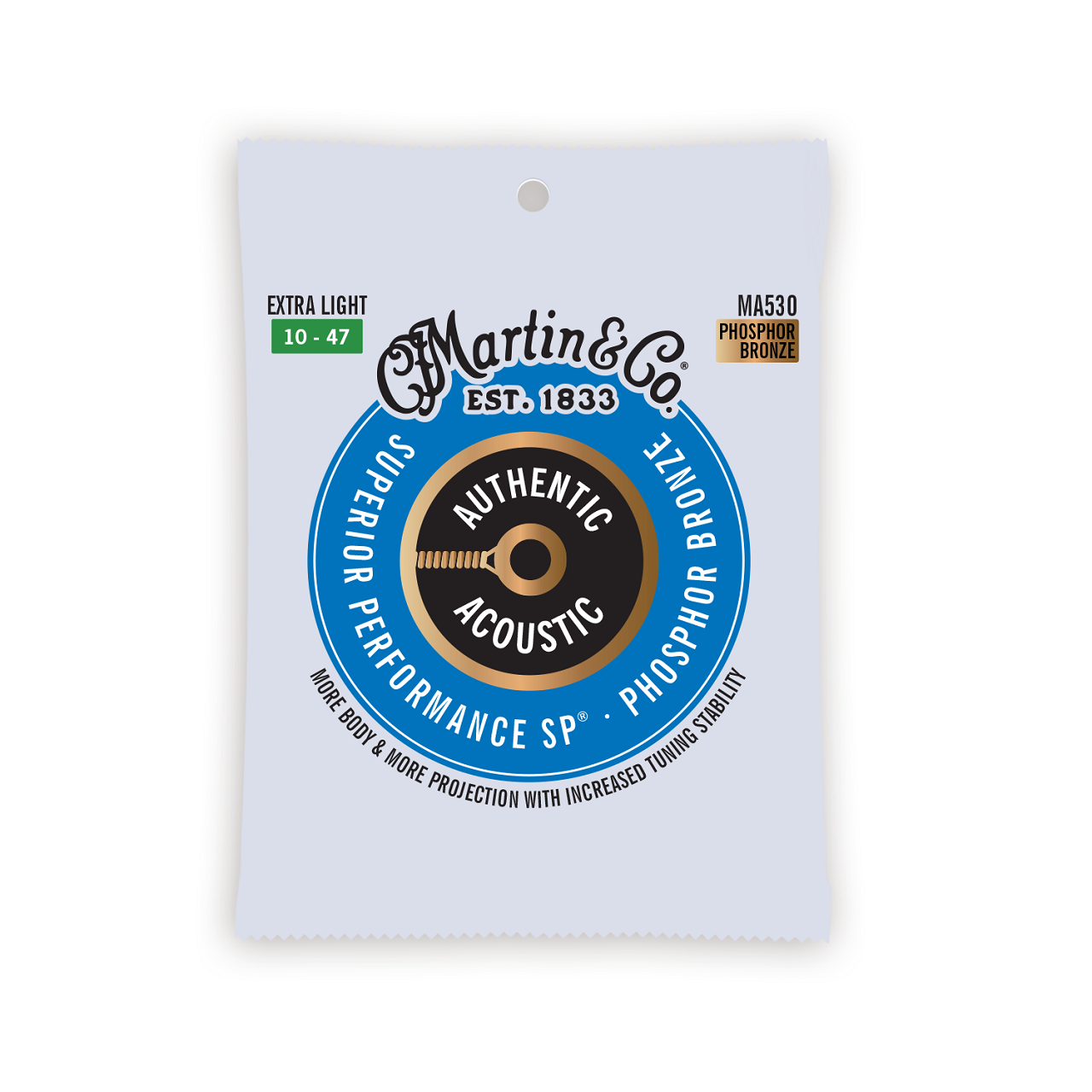 MA530 Authentic Acoustic SP® Guitar Strings 10-47, Extra Light, 92/8