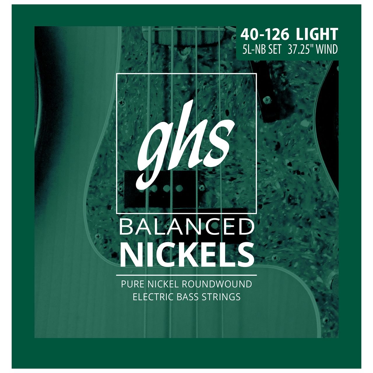 GHS Balanced Nickels - Bass String Set, 5-String, Light, .040-.126