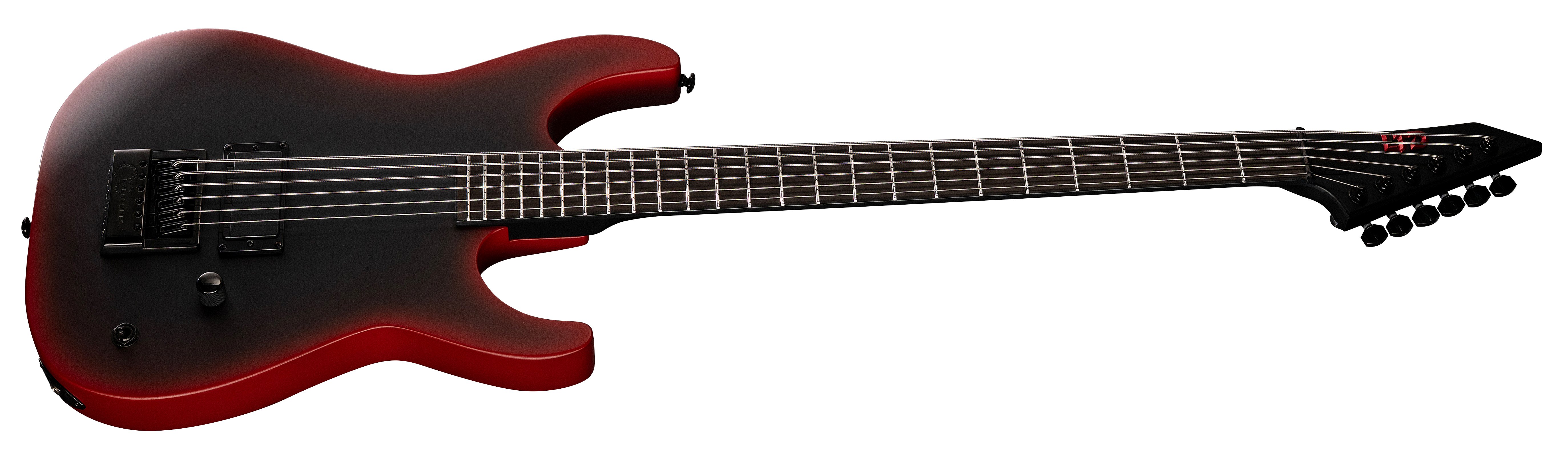 M-6B ET Black Metal II Black Reburst Satin Baritone E-Gitarre