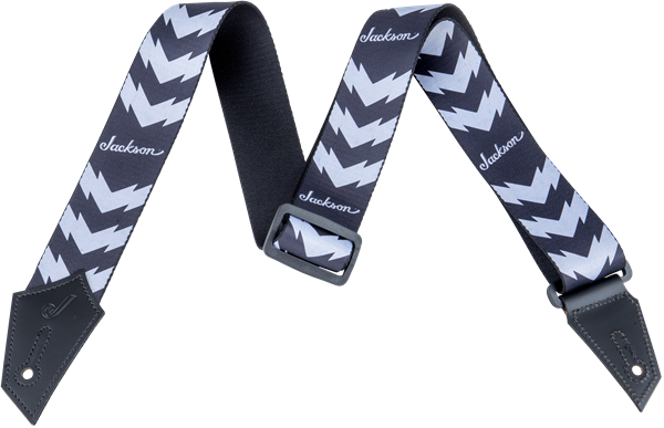 Jackson® Strap with Double V Pattern, Black/White