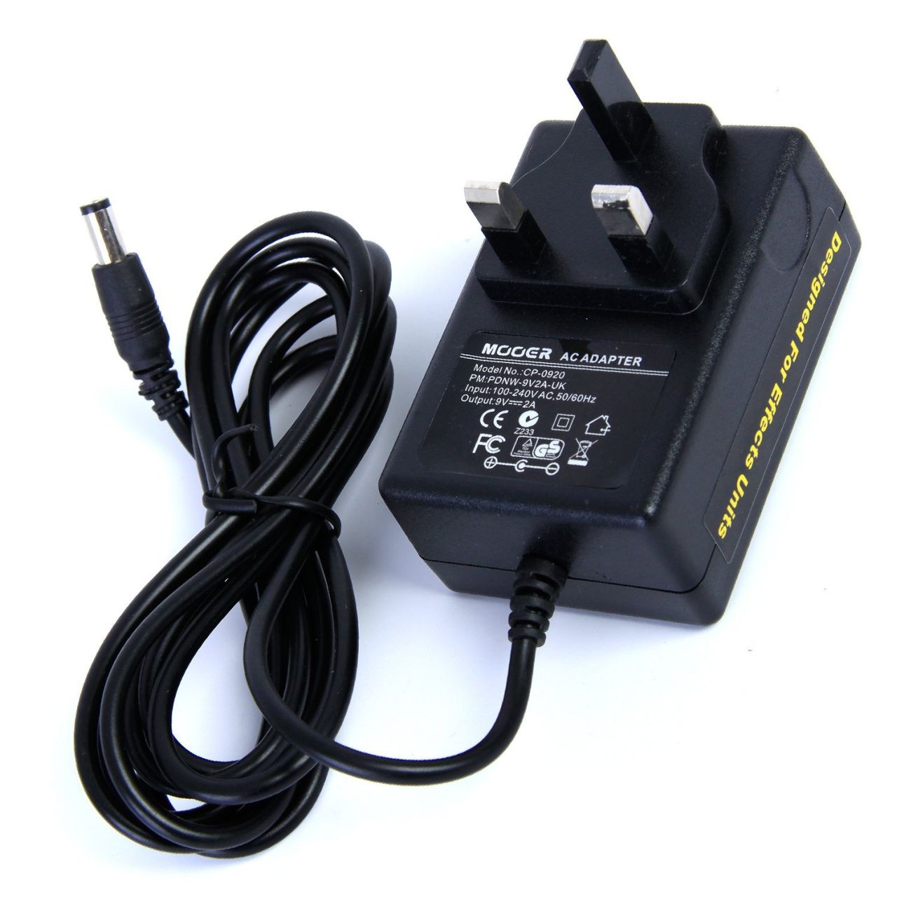 Wall Adapter Power Supply, 9V DC, 2A, UK plug, (-) center