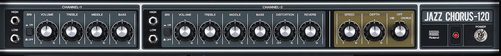 Bedienfeld des Roland JC-120 Jazz Chorus im Detail