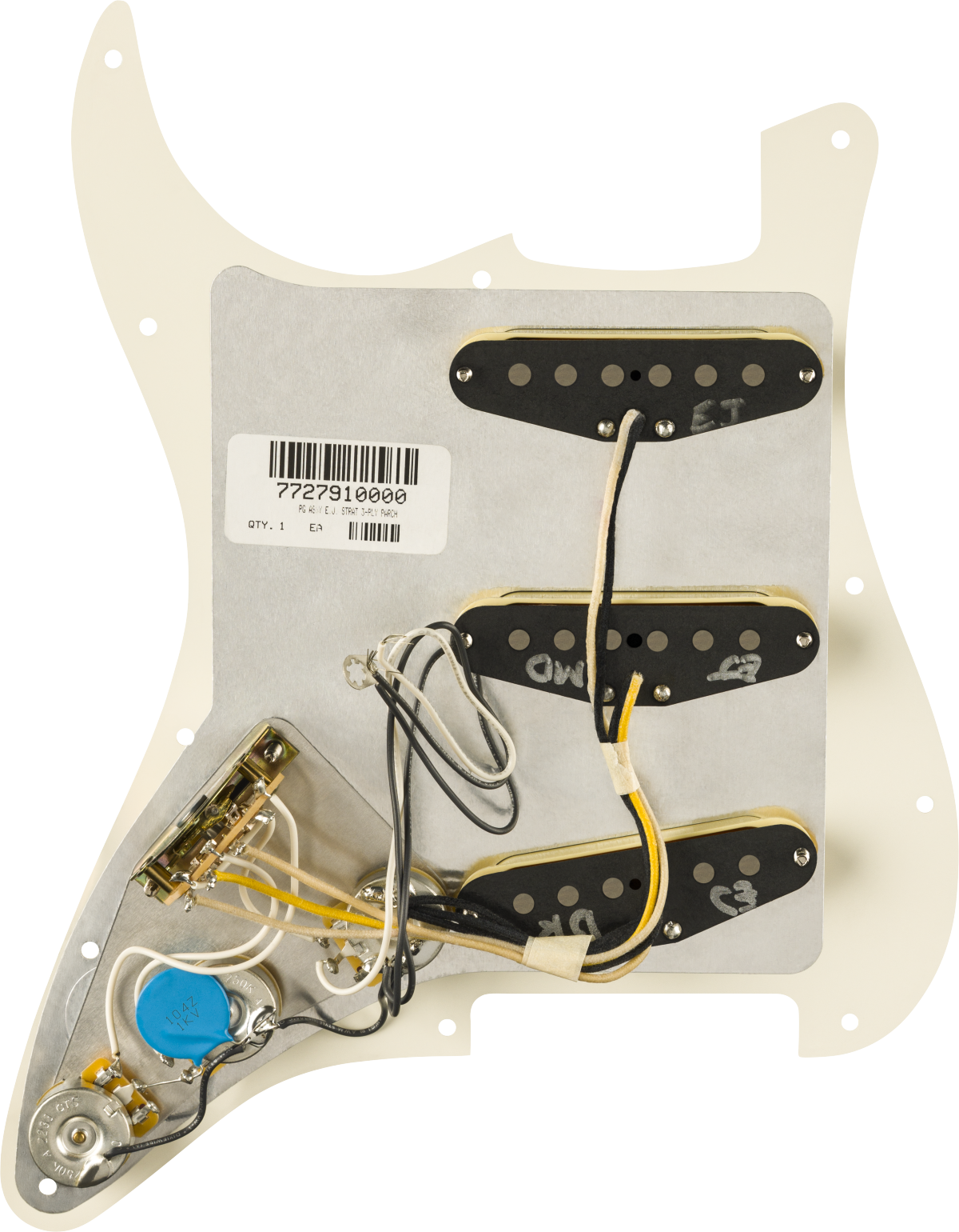 Pre-Wired Strat Pickguard Eric Johnson Signature 11 Hole