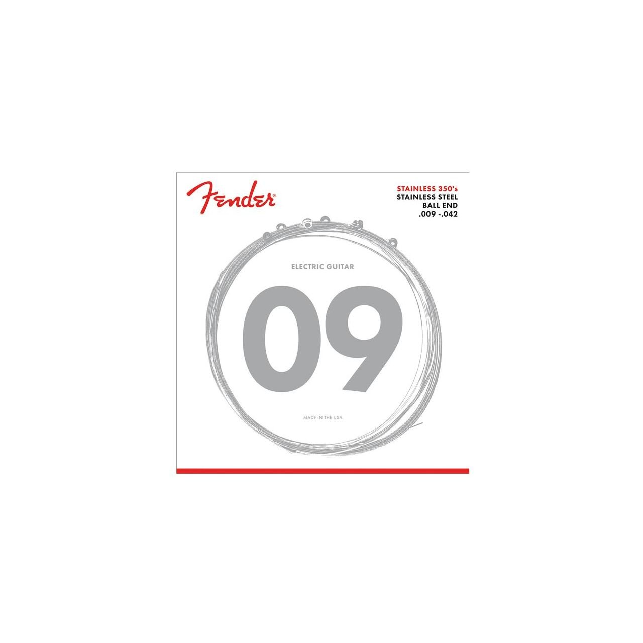 Stainless 350's Strings, Stainless Steel, Ball End, 350L .009-.042