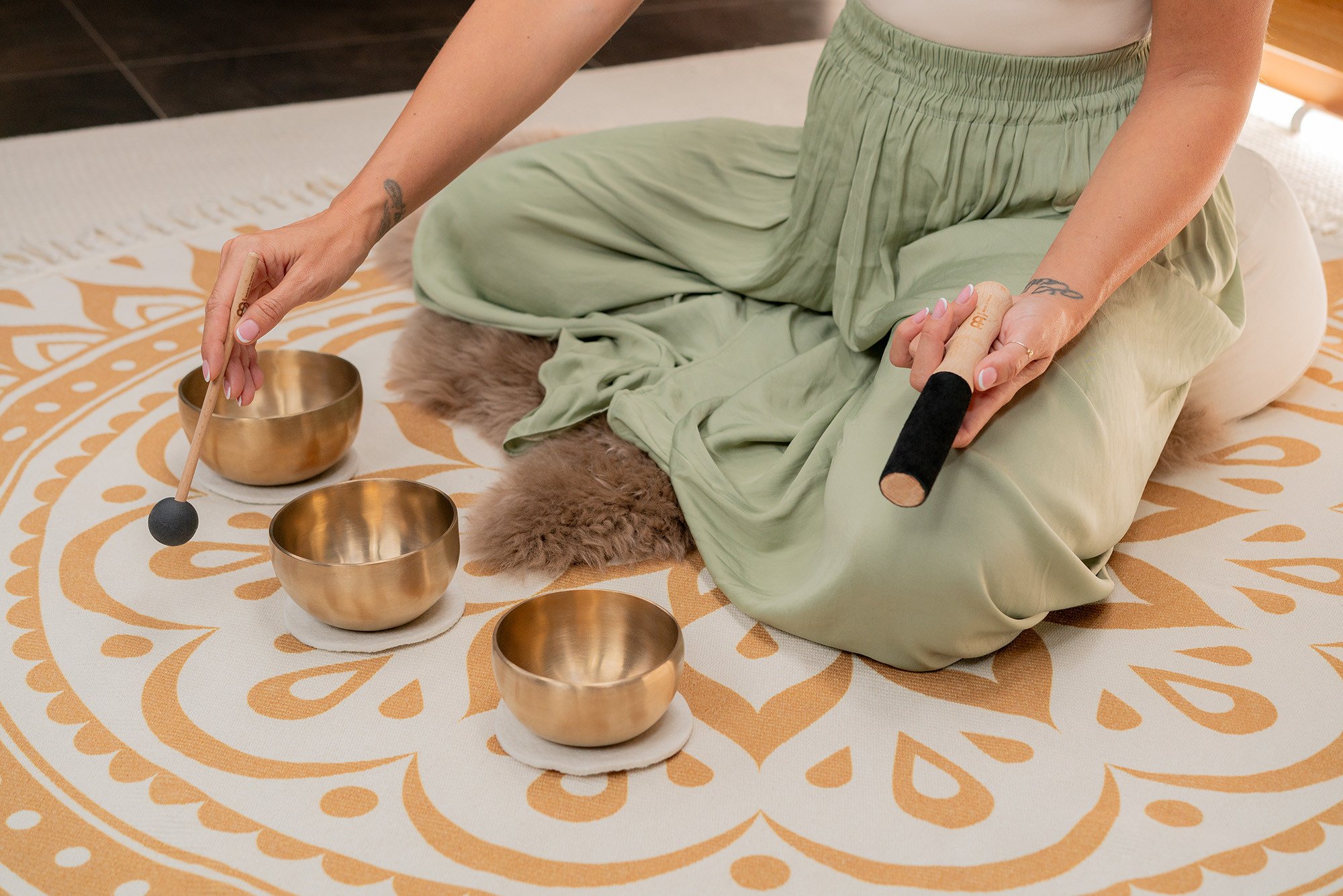 Yoga Nidra Singing Bowl Set - 3 teilig