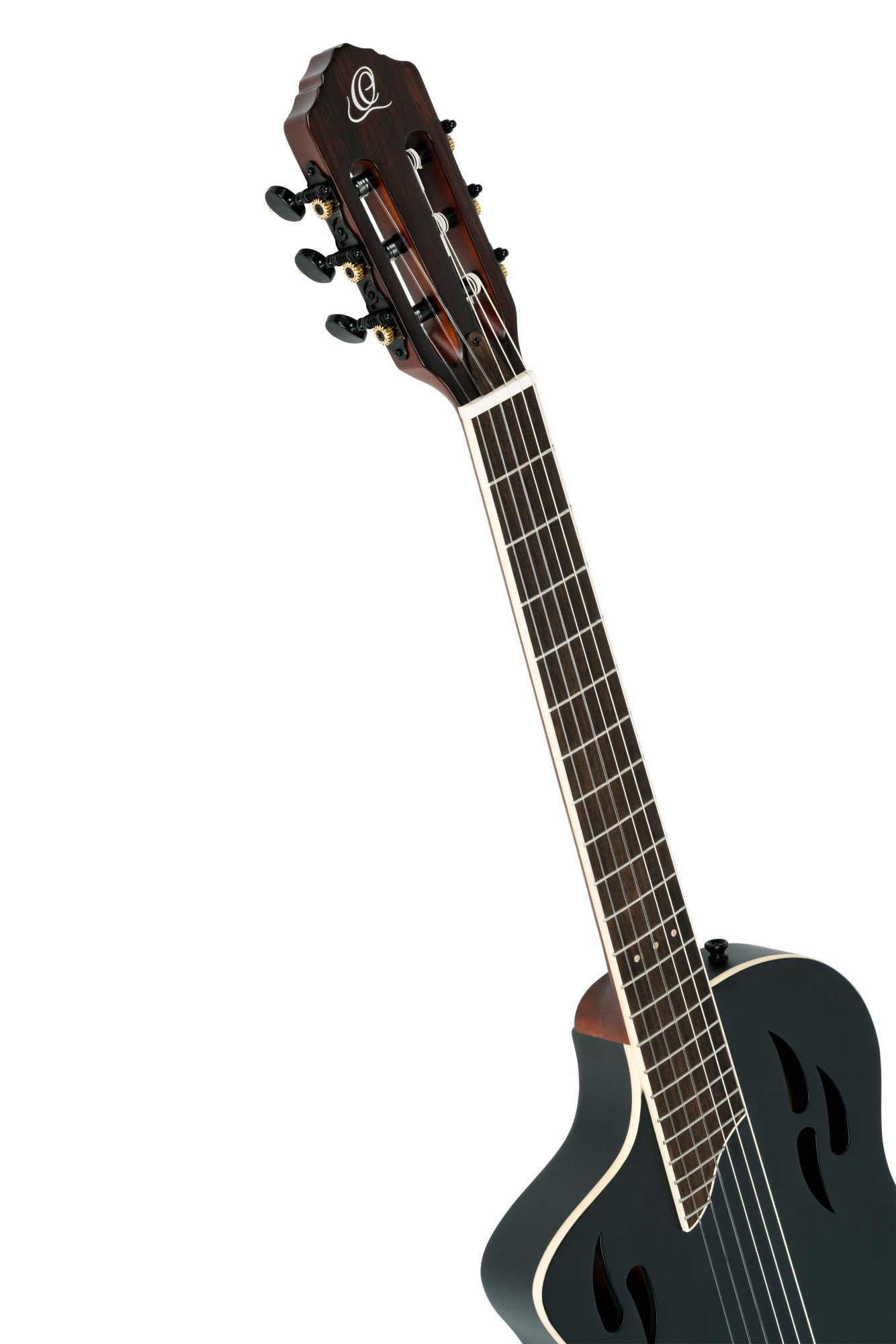 TourPlayer DeLuxe Nylon String Gitarre 6 String Lefty - Fichte Schwarz + Bag