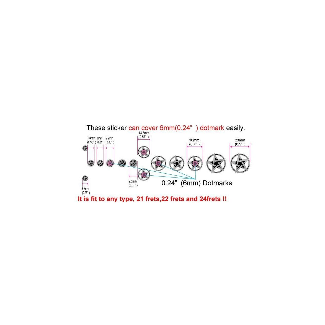 Inlay Stickers, Body-S-Lizard (AB)