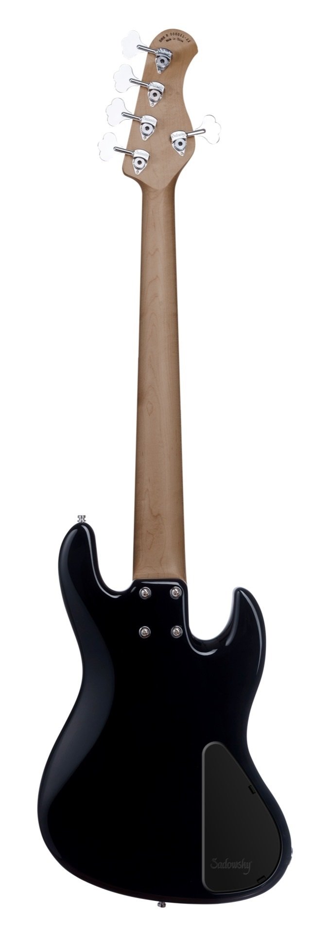 MetroExpress 21-Fret Hybrid P/J Bass, Roasted Maple Fingerboard, Lefthand, 5-String - Solid Black Hi