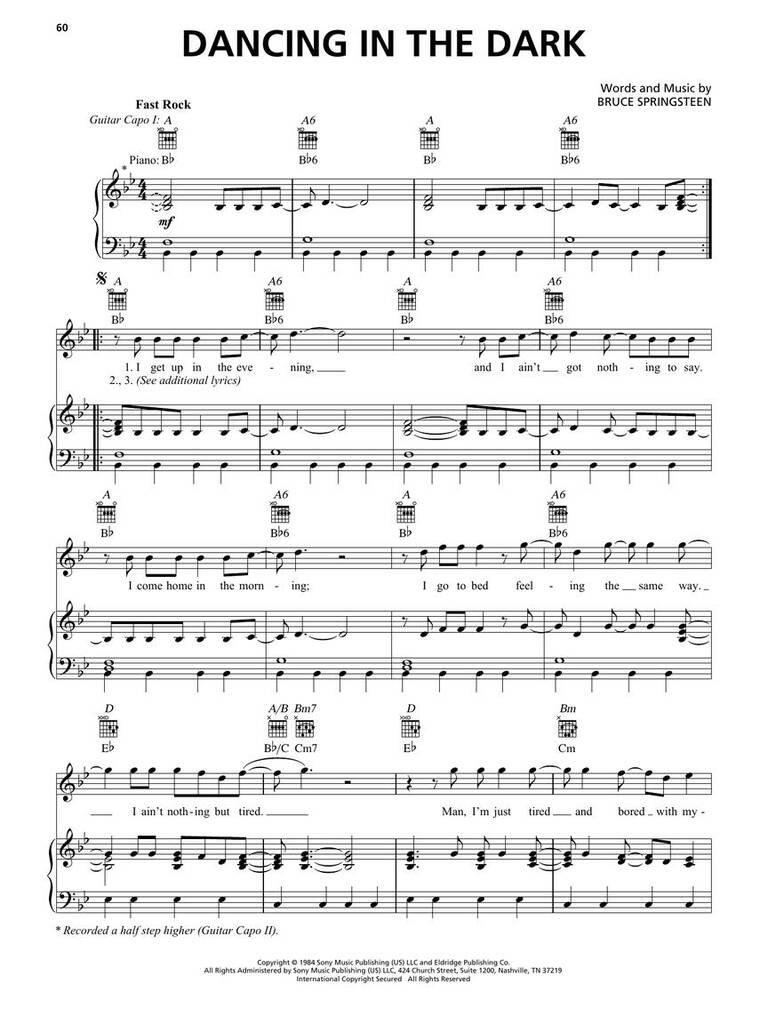 Bruce Springsteen Sheet Music Collection
