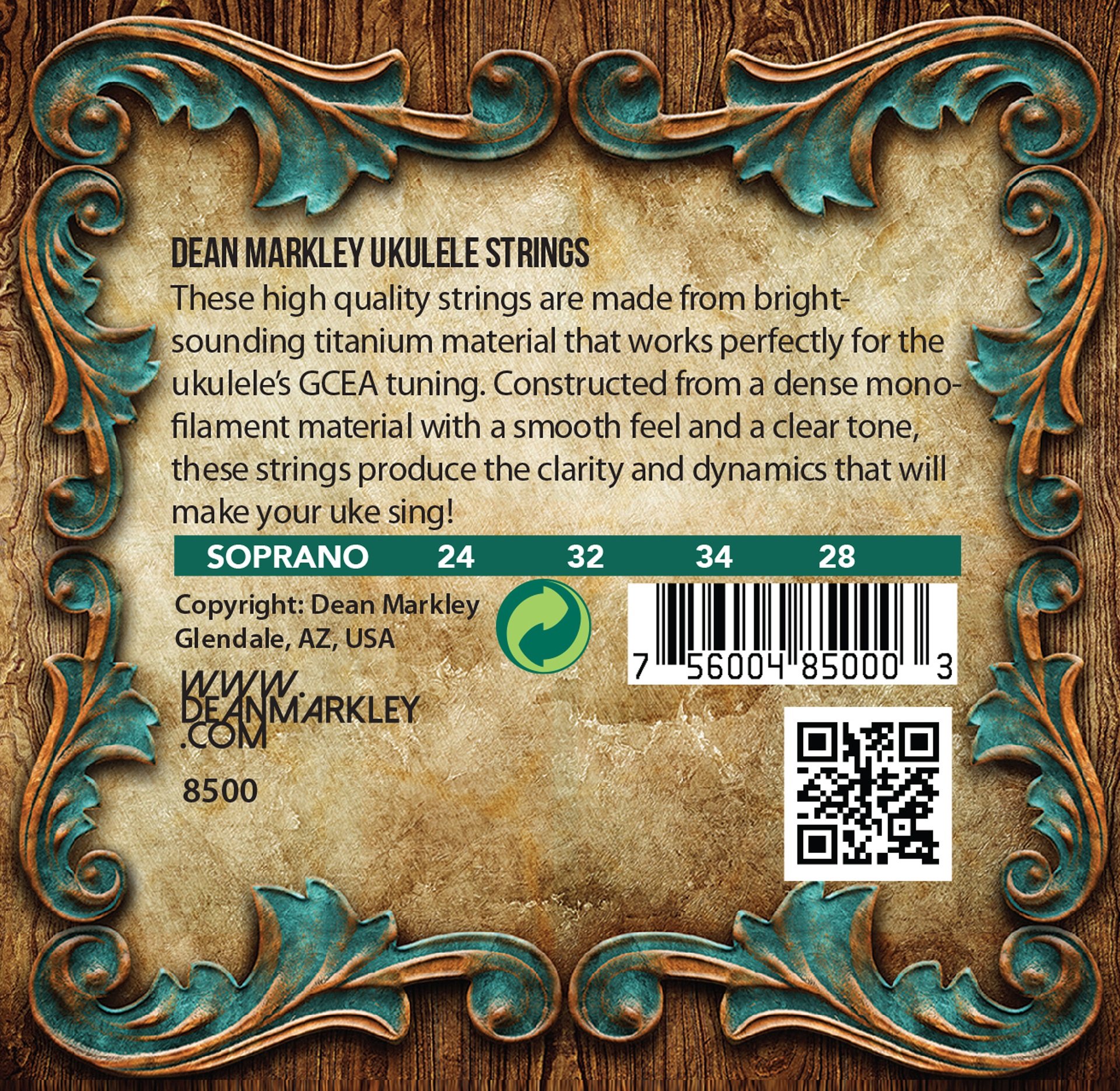 Ukulele - 8500 - Ukulele String Set, Nylon, Soprano