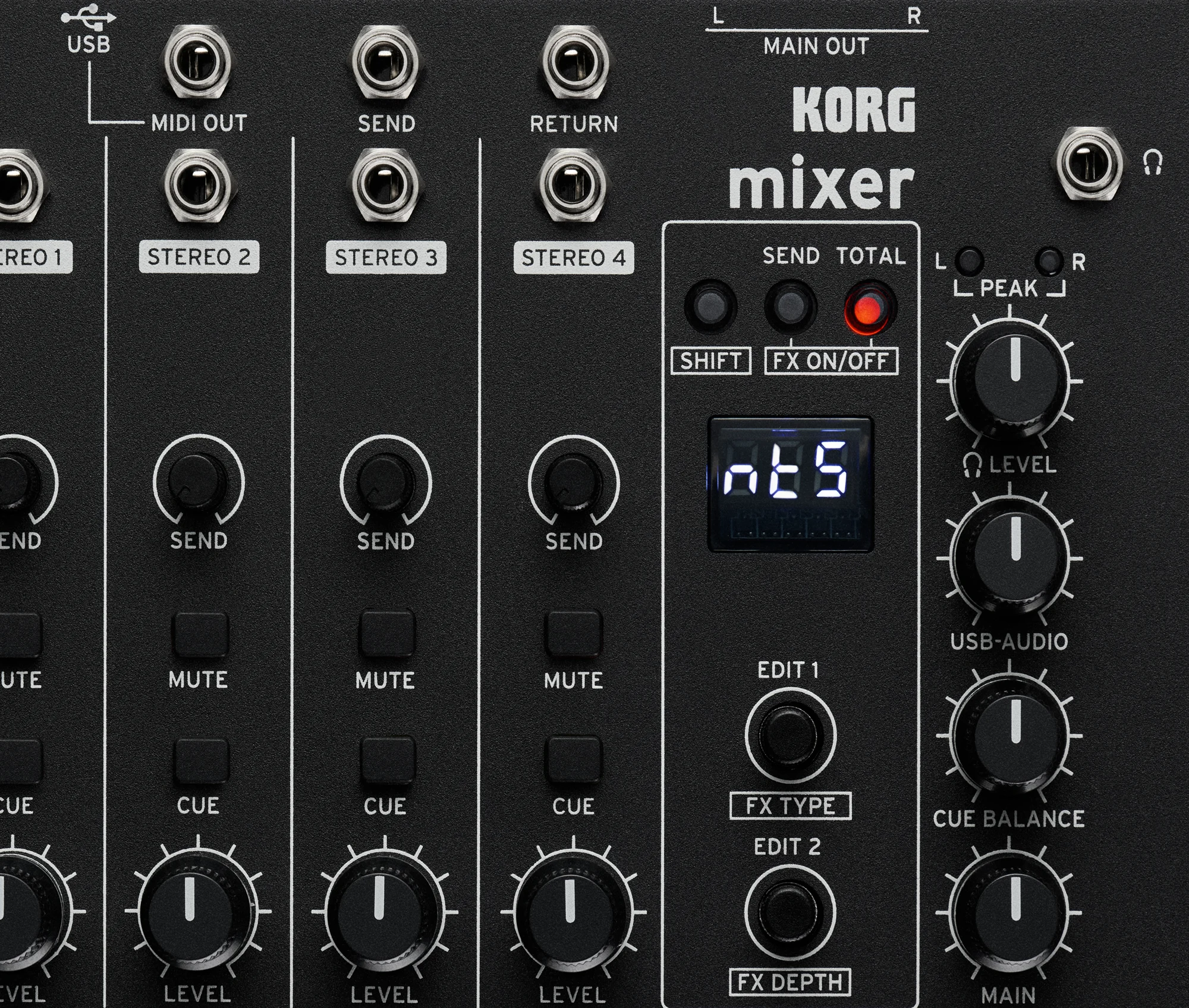 Korg NTS-4 Kaoss Pad Detail der Bedienelemente