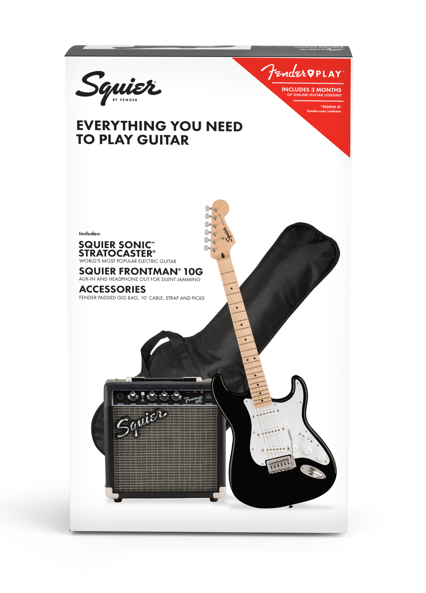 Stratocaster Pack mit Gigbag & Verstärker